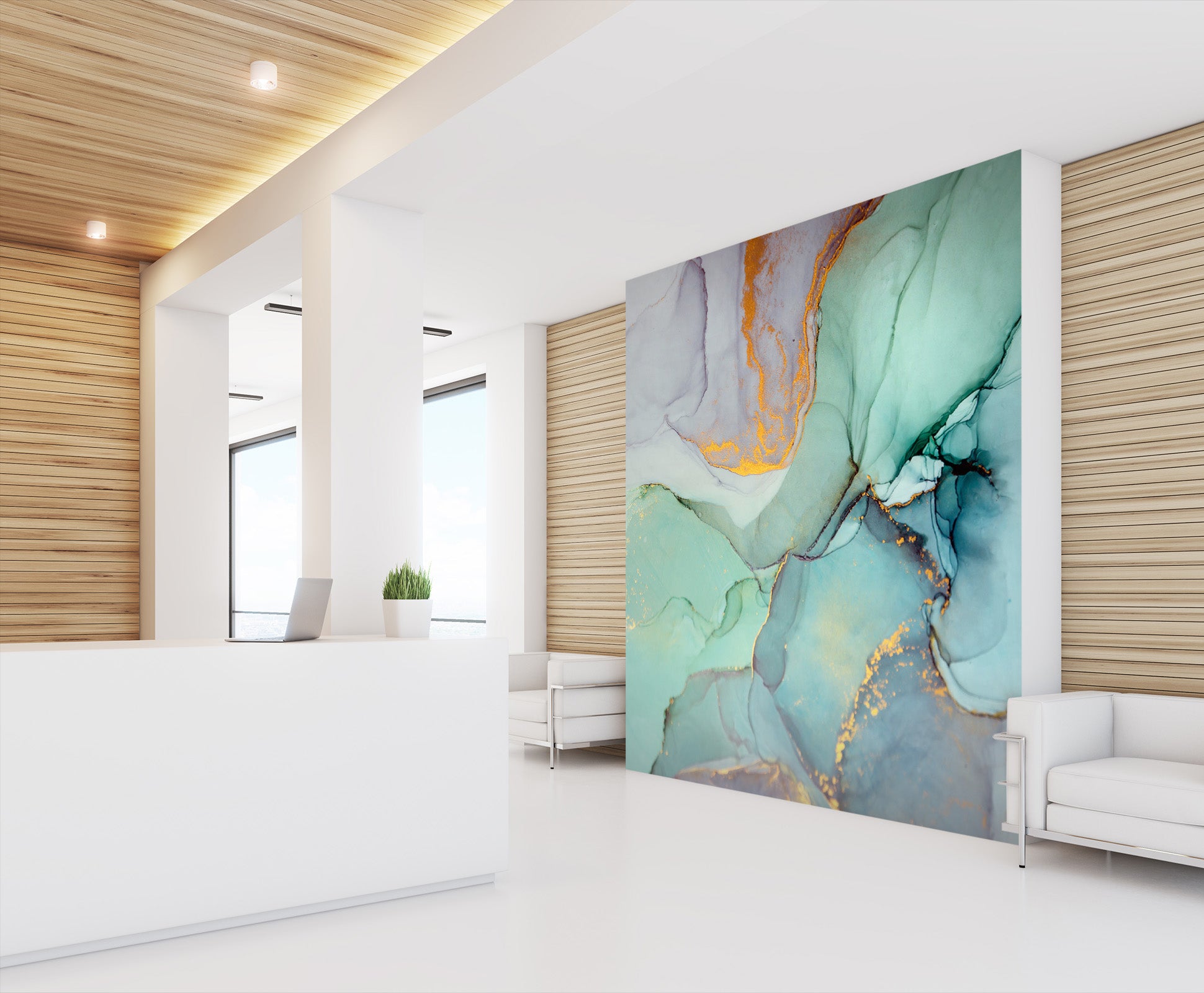 3D Irregular Green 079 Wall Murals