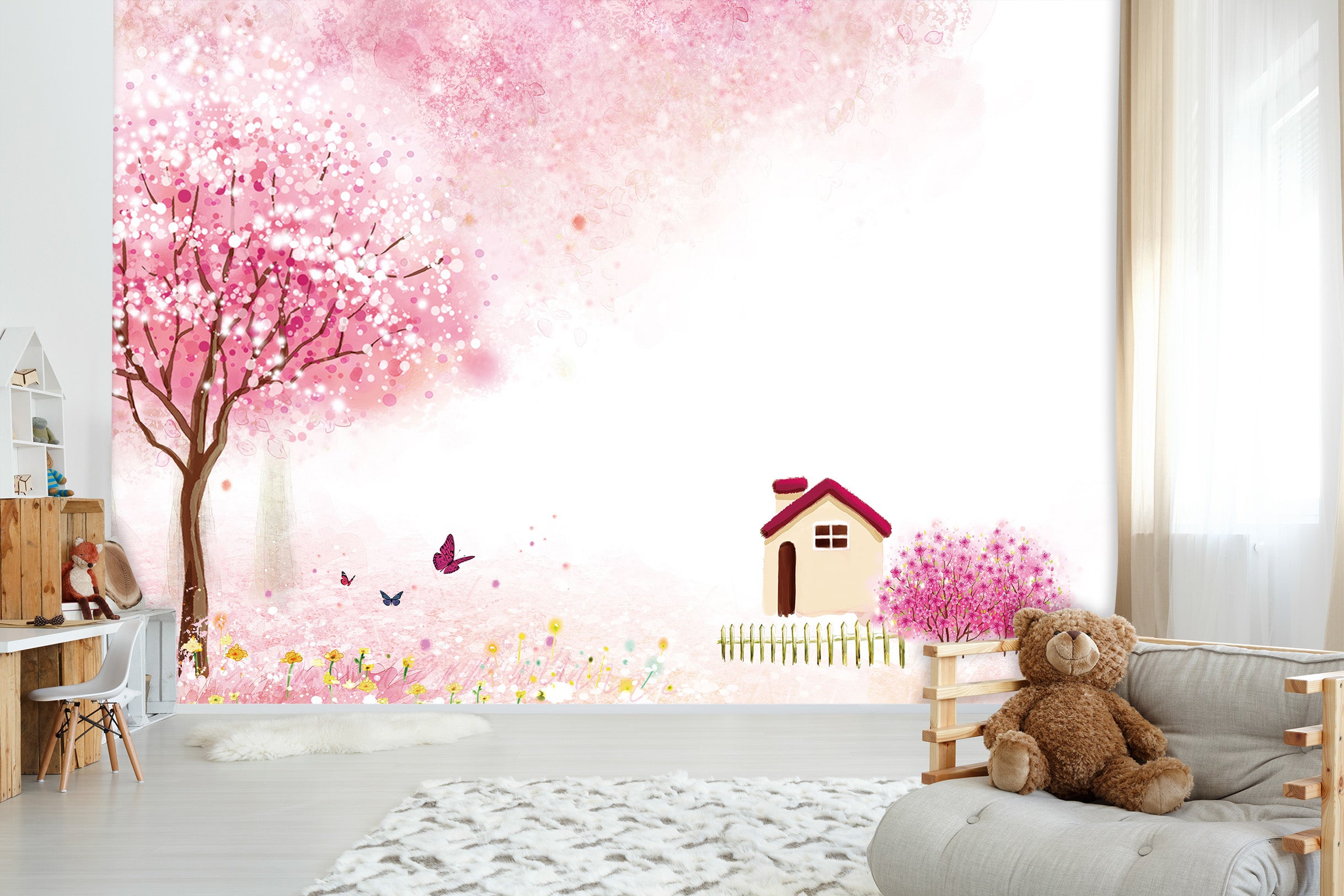 3D Peach Blossom World 1727 Wall Murals