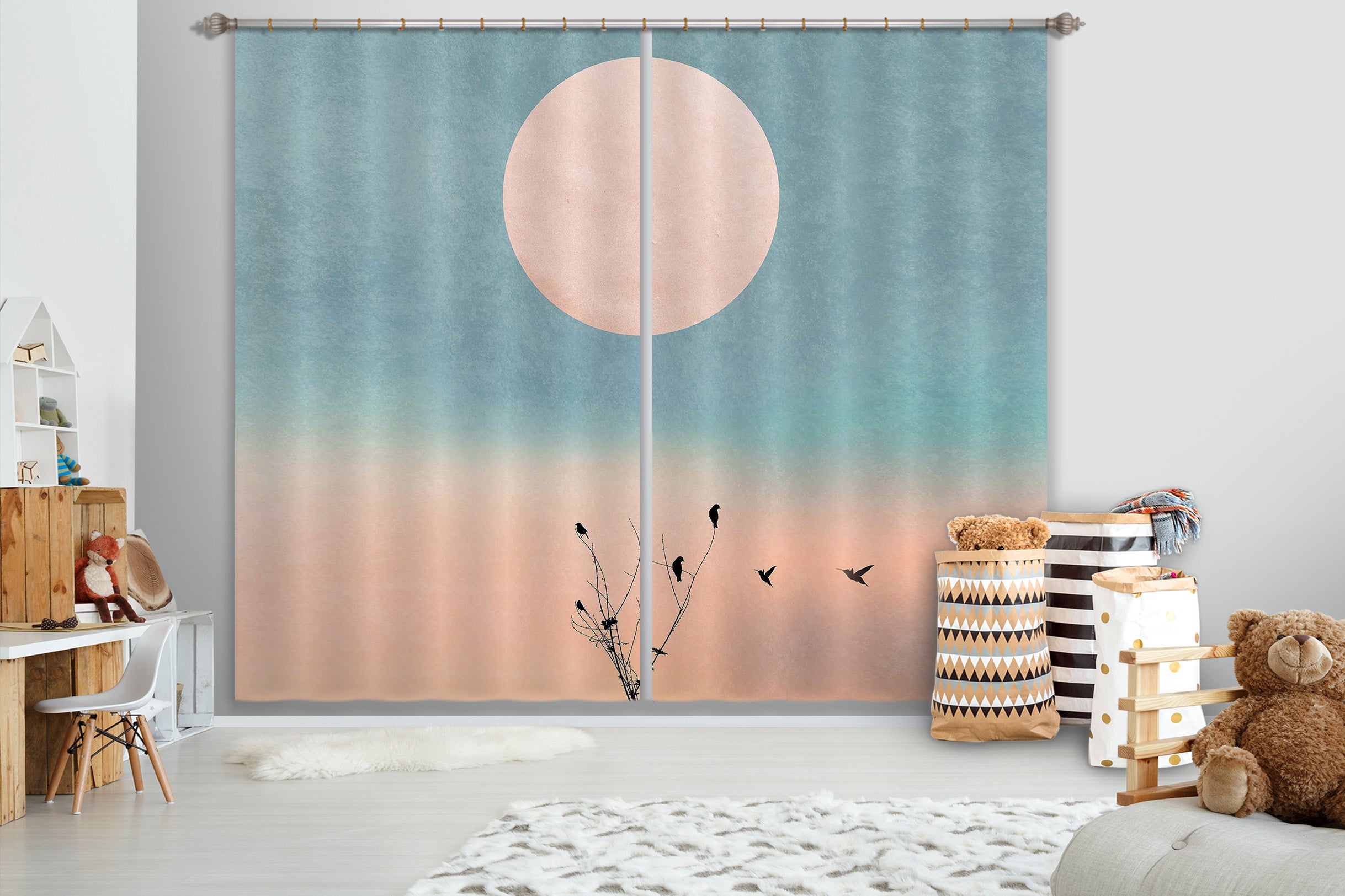 3D Waking Up Warm 065 Boris Draschoff Curtain Curtains Drapes