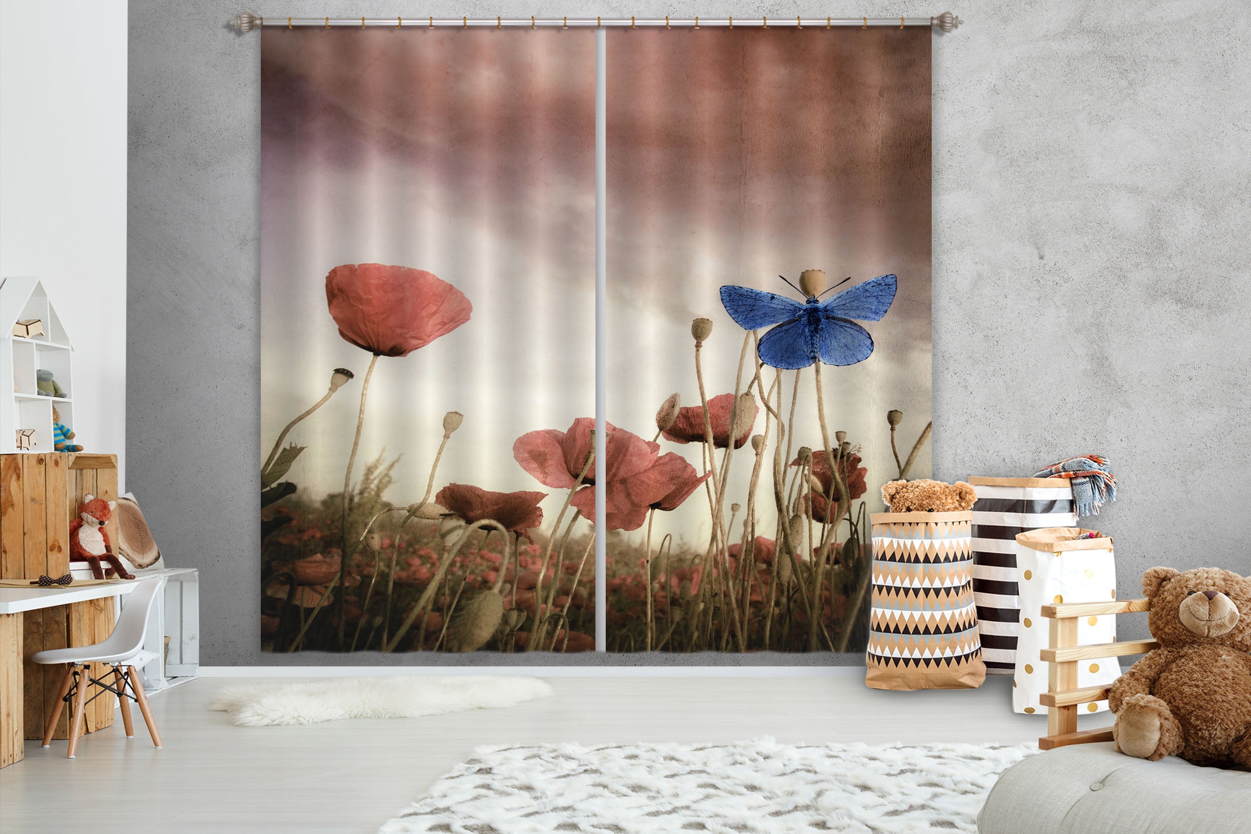 3D Prairie Flowers 148 Marco Carmassi Curtain Curtains Drapes