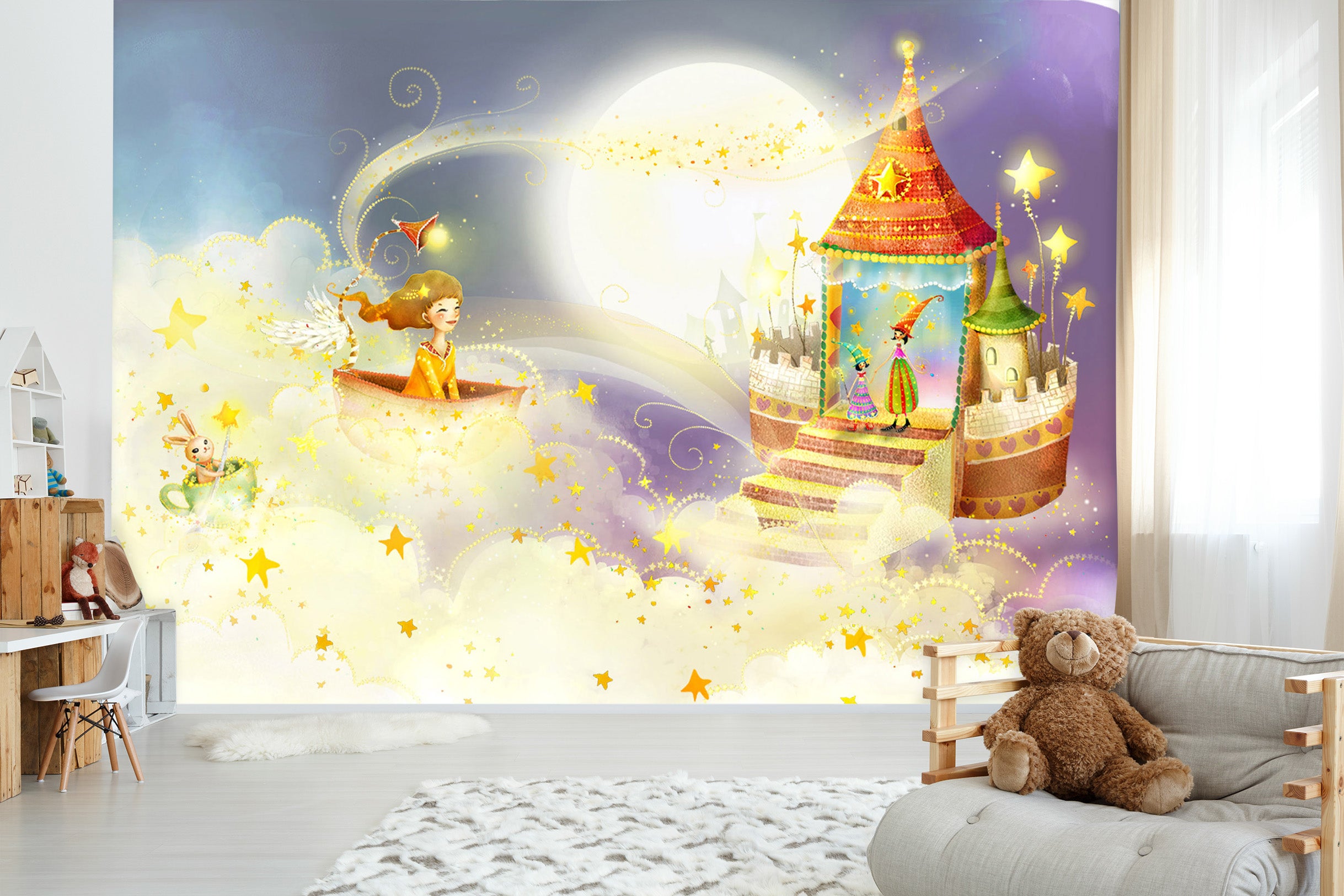 3D Moon Castle 1733 Wall Murals