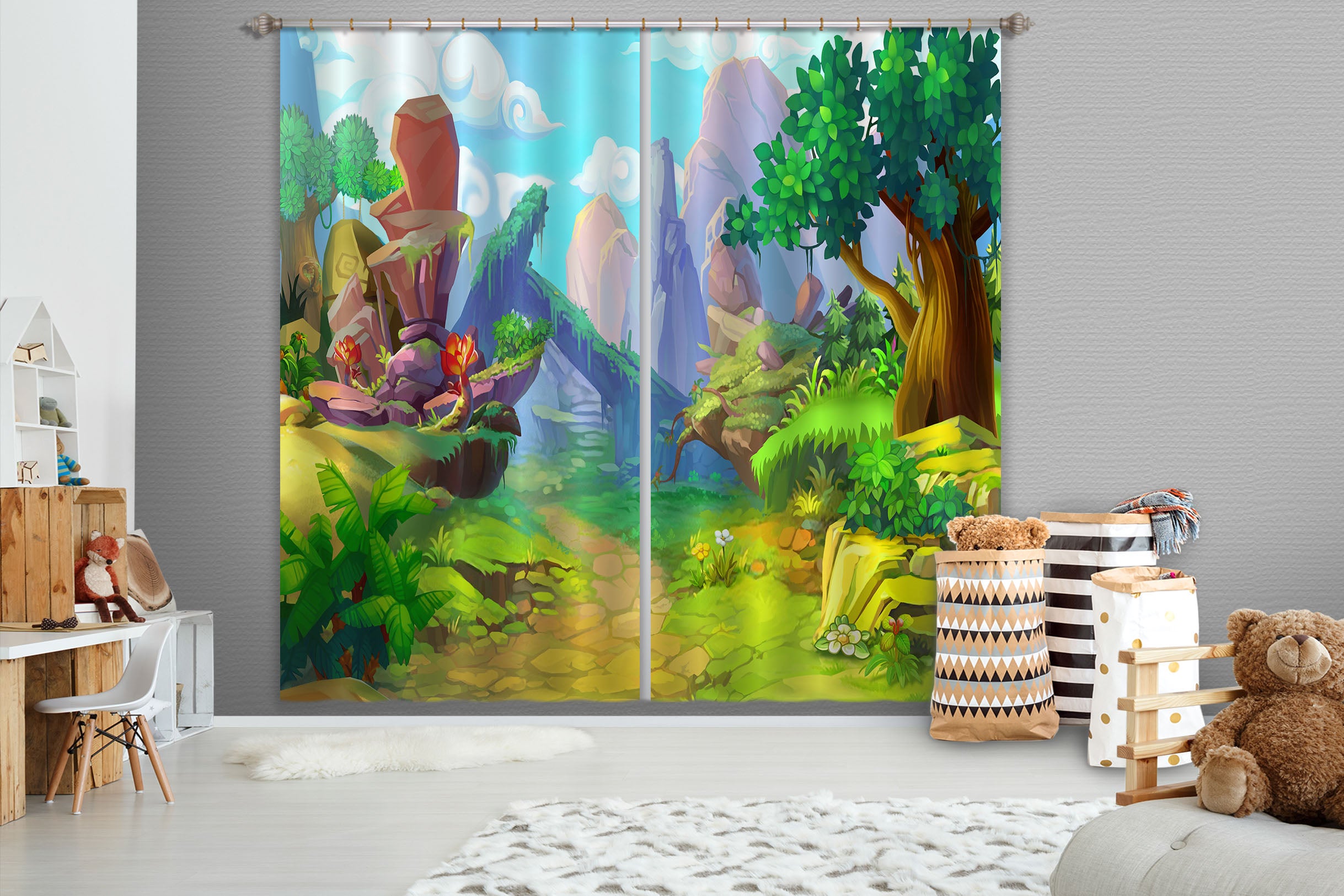 3D Fairy Forest 776 Curtains Drapes