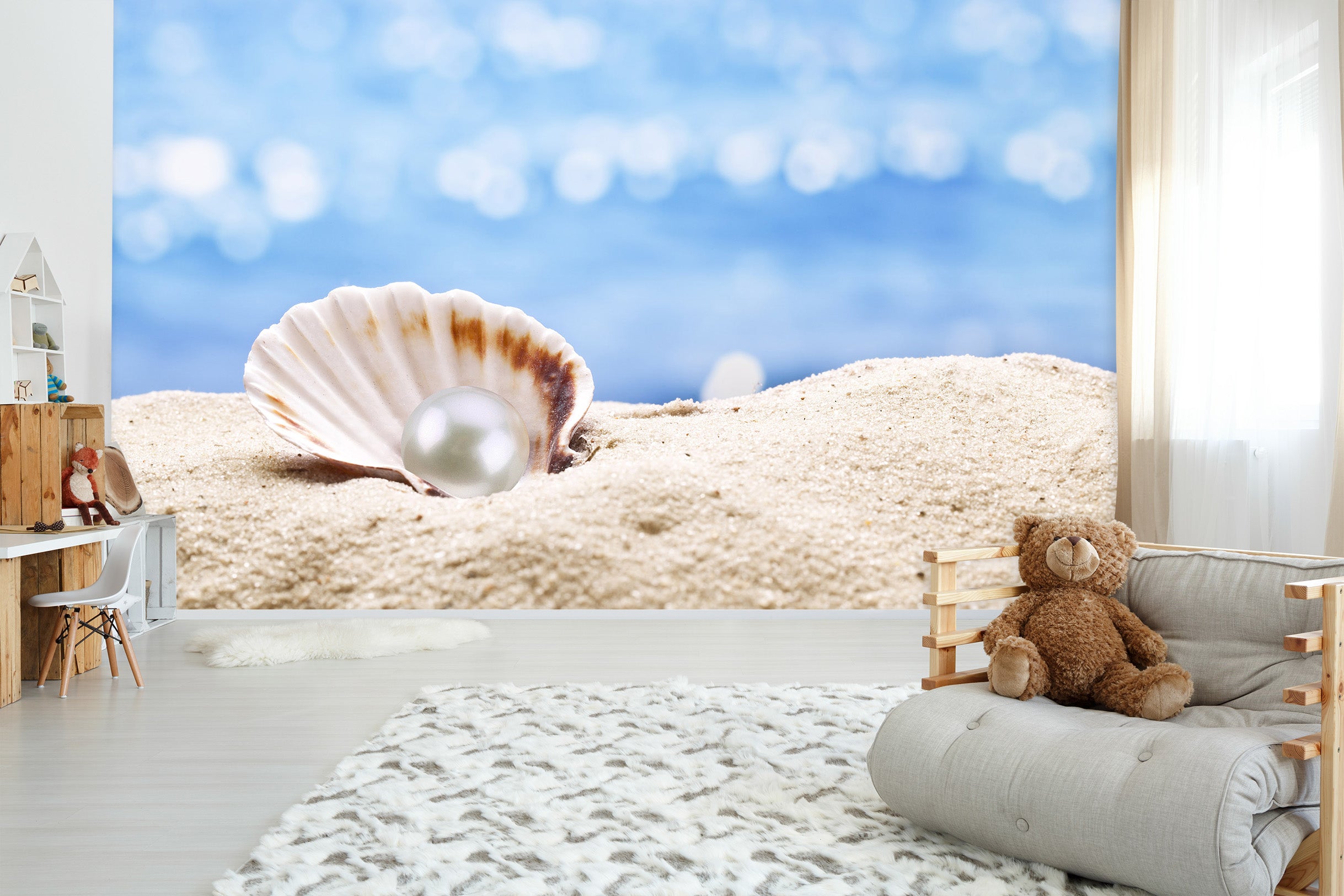 3D Beach Pearl 2015 Wall Murals