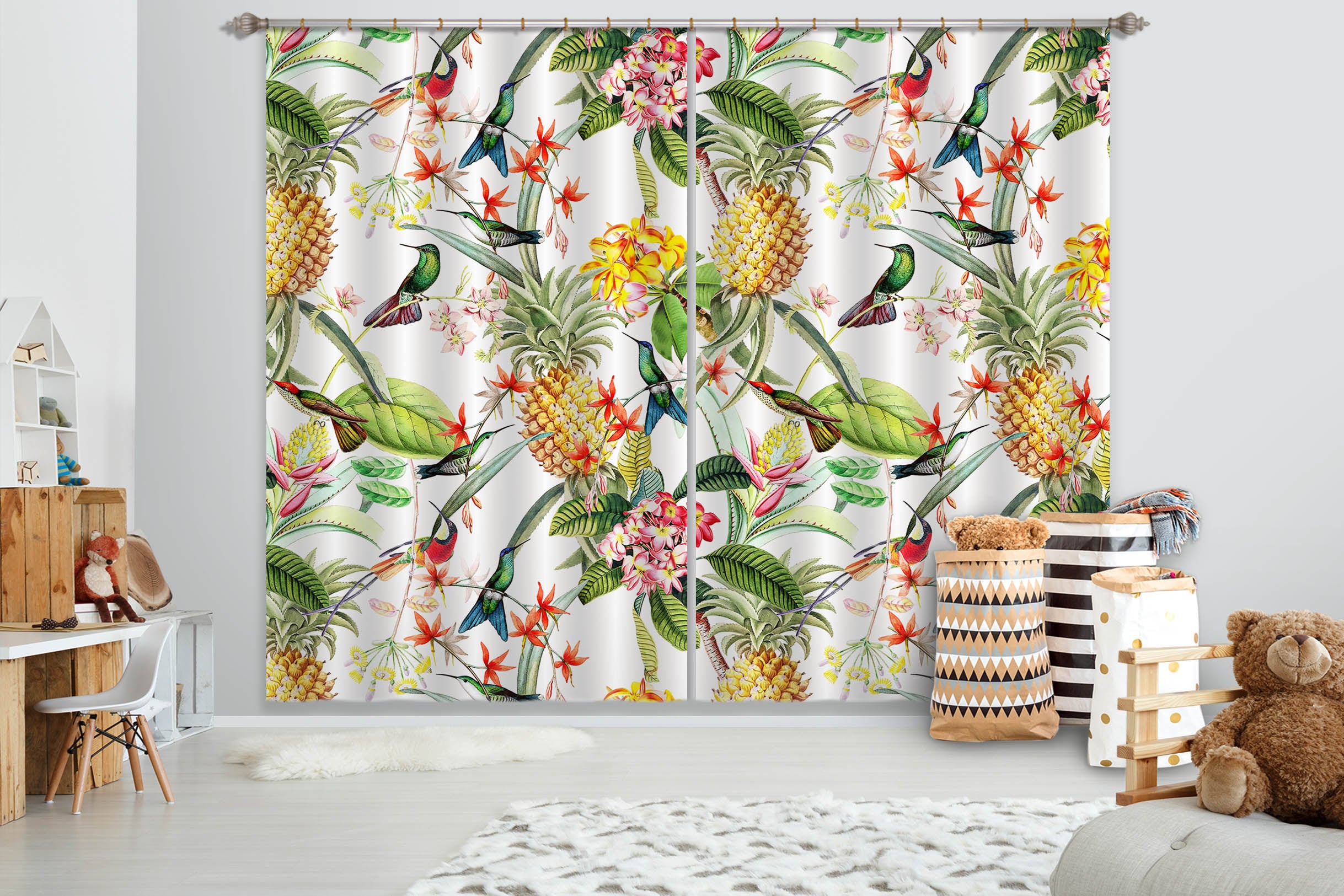 3D Flower Branch 162 Uta Naumann Curtain Curtains Drapes