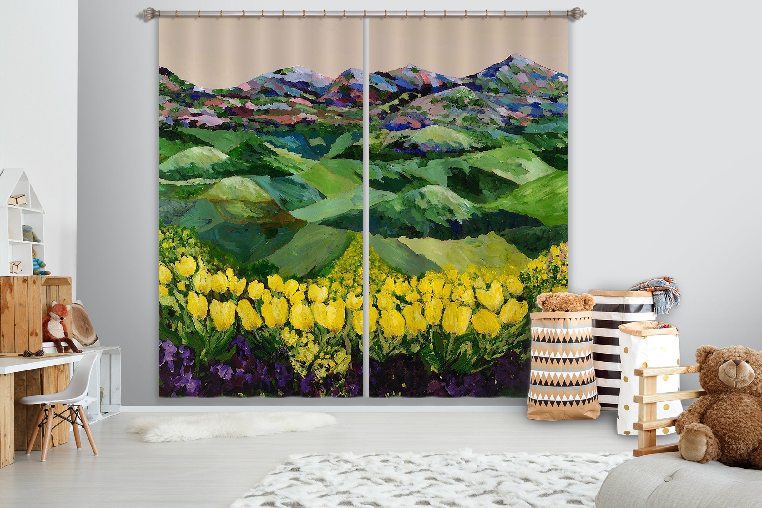 3D Beautiful Field 143 Allan P. Friedlander Curtain Curtains Drapes Wallpaper AJ Wallpaper