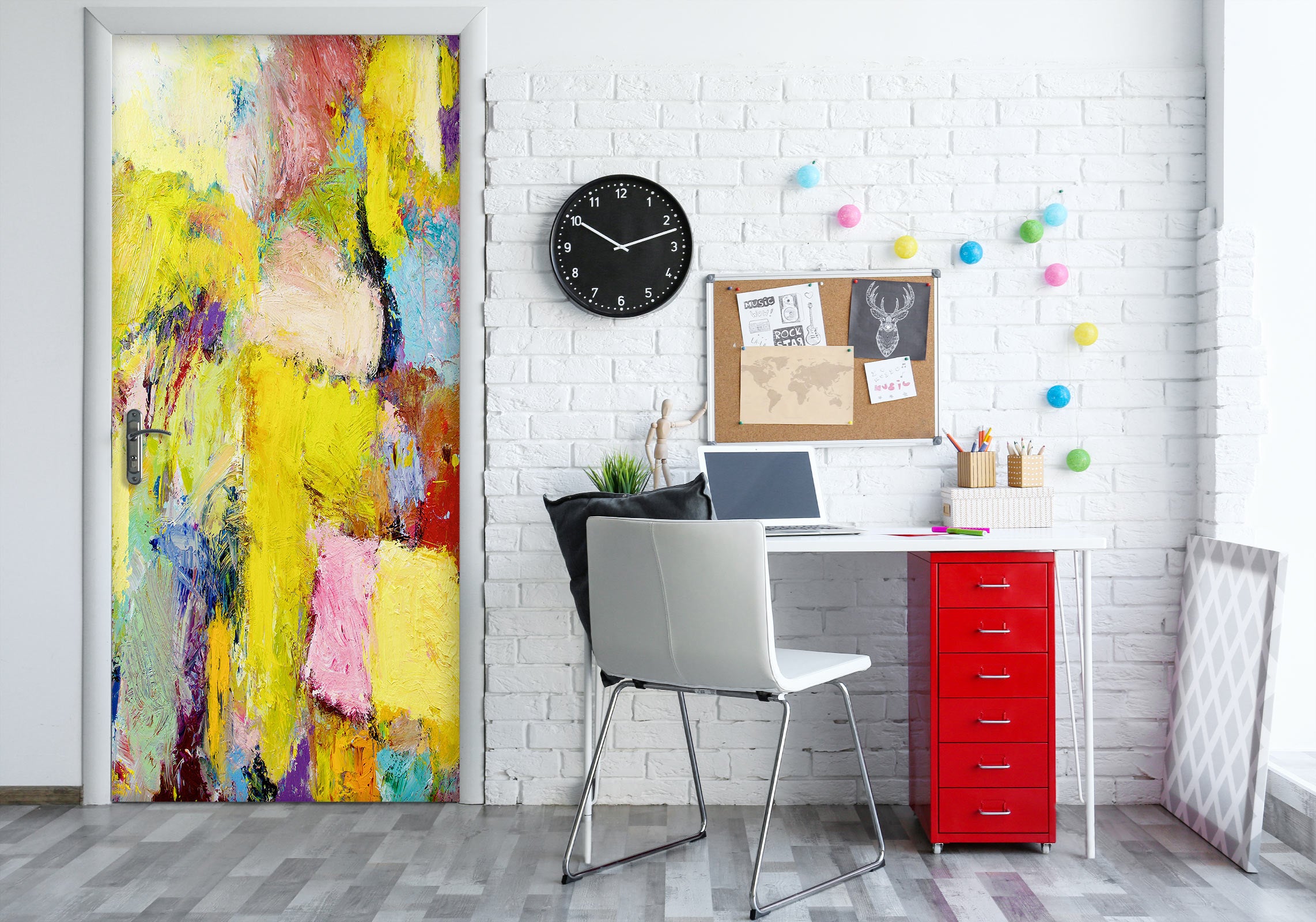 3D Color Oil Painting Block 93132 Allan P. Friedlander Door Mural