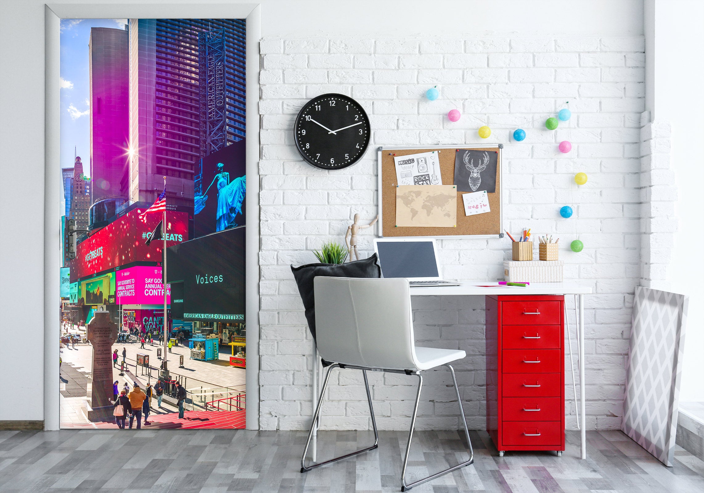 3D City Street Billboard 10626 Assaf Frank Door Mural