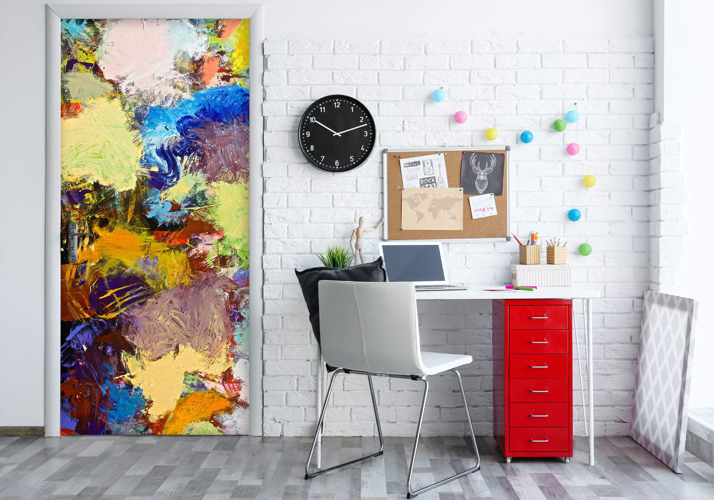 3D Colorful Pattern 10117 Allan P. Friedlander Door Mural