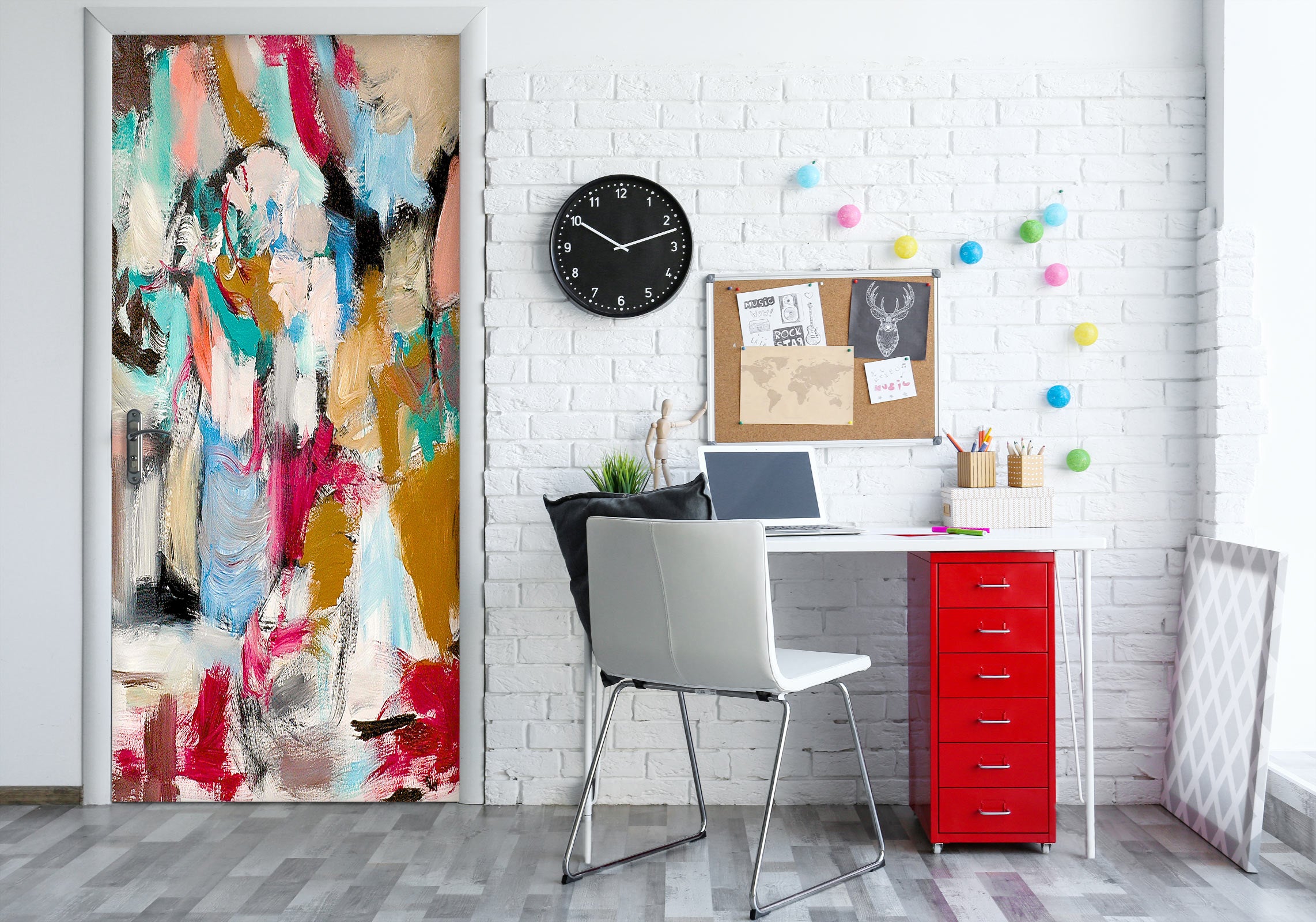 3D Colored Paint Pattern 10128 Allan P. Friedlander Door Mural