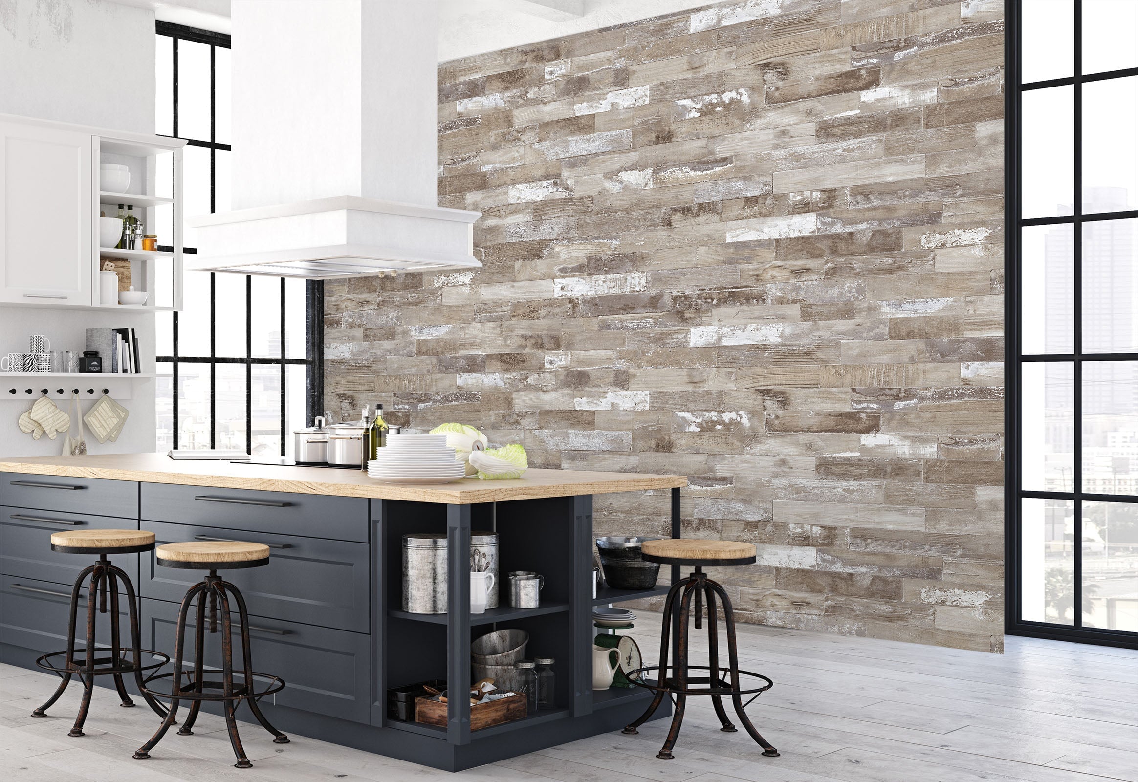 3D White Lacquered Wood 33 Wall Murals Wallpaper AJ Wallpaper 2