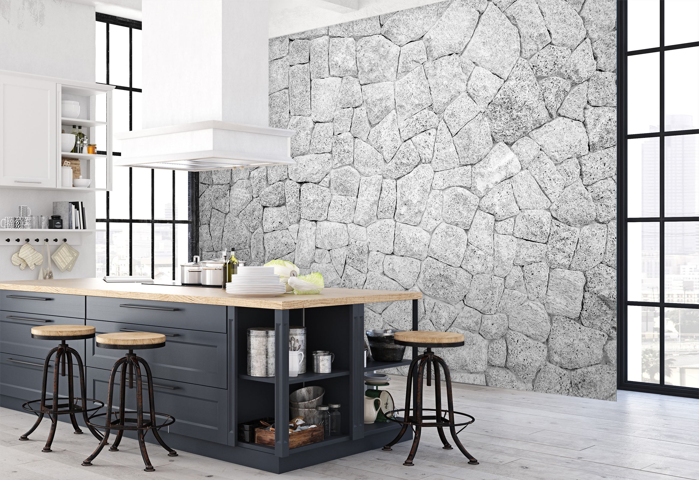3D Grey Marble Pattern 1420 Wall Murals