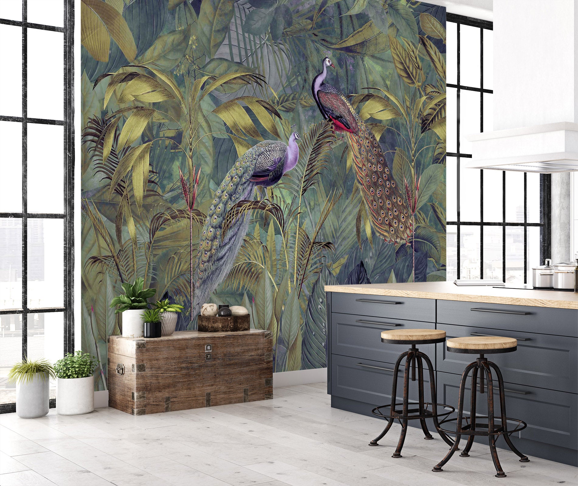 3D Beautiful Peacock 1014 Andrea haase Wall Mural Wall Murals
