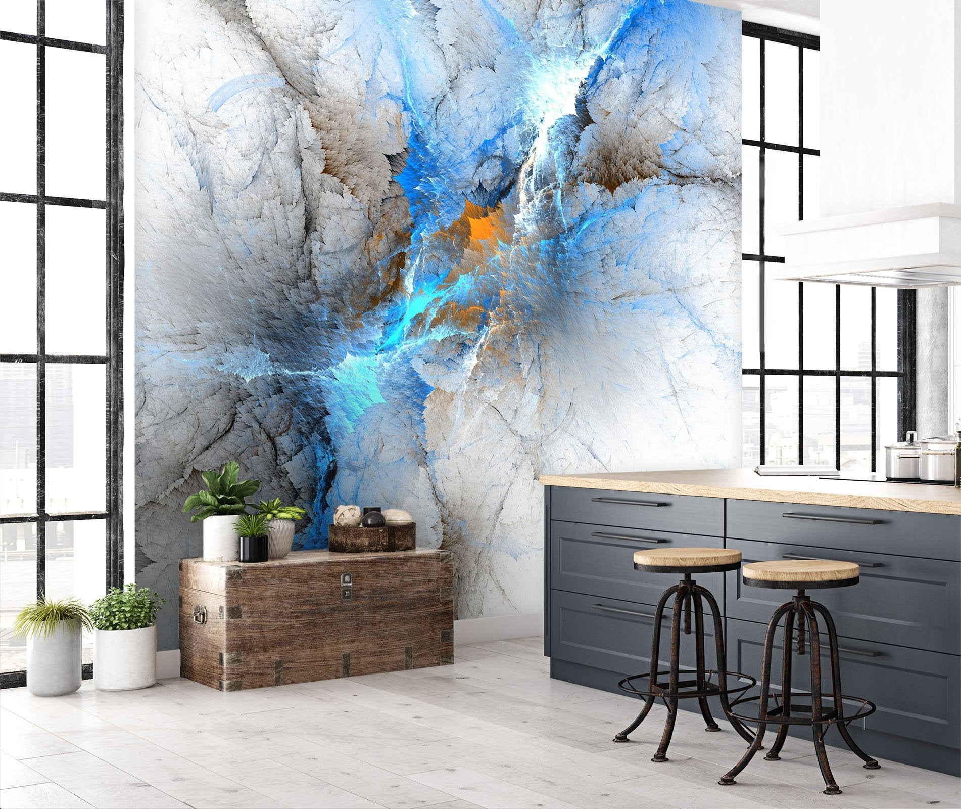 3D Abstract Texture Blue 141 Wall Murals Wallpaper AJ Wallpaper 2