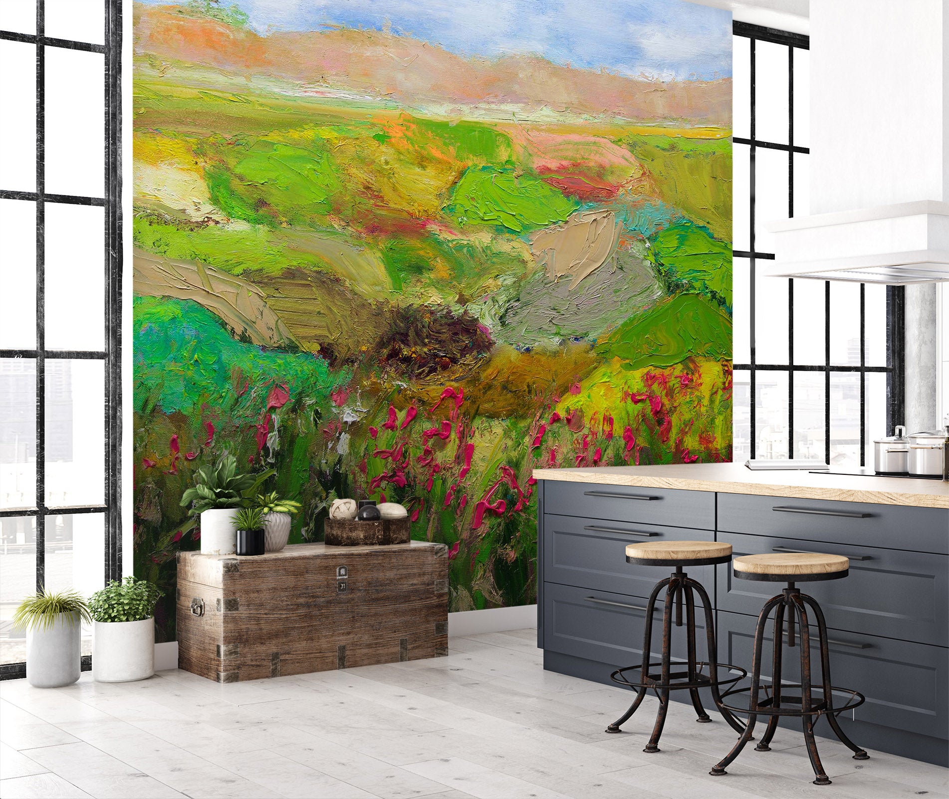 3D Red Roses 222 Allan P. Friedlander Wall Mural Wall Murals