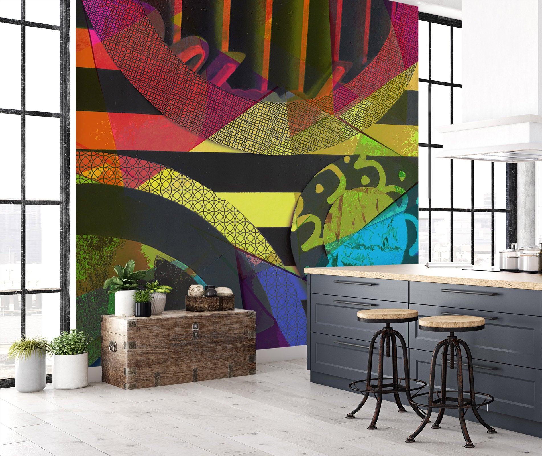 3D Black Color Texture 19122 Shandra Smith Wall Mural Wall Murals
