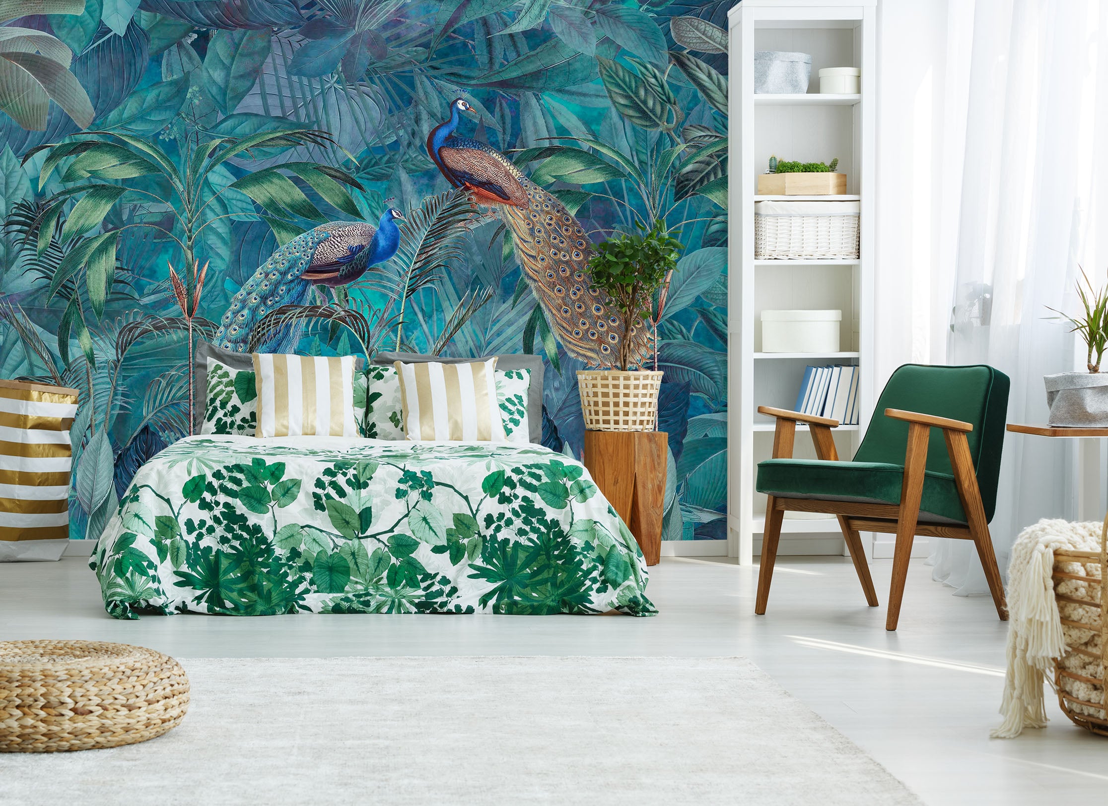 3D Beautiful Peacock 1013 Andrea haase Wall Mural Wall Murals