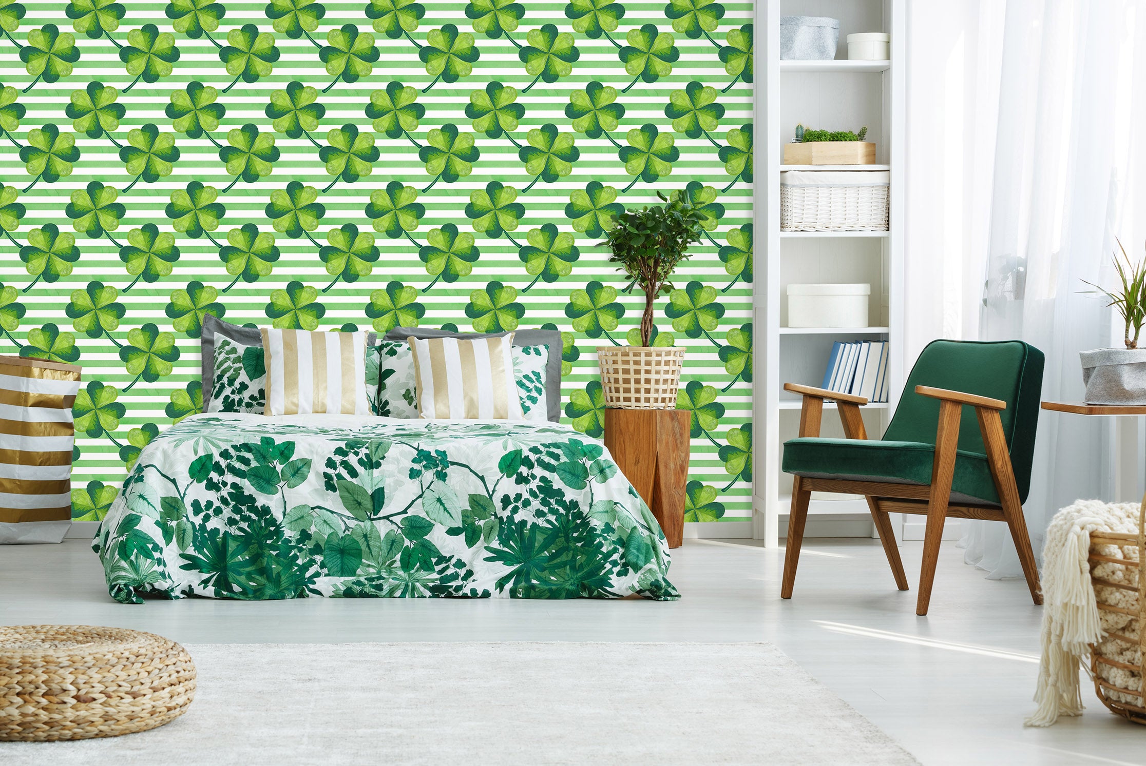 3D Four Leaf Clover 1732 Wall Murals