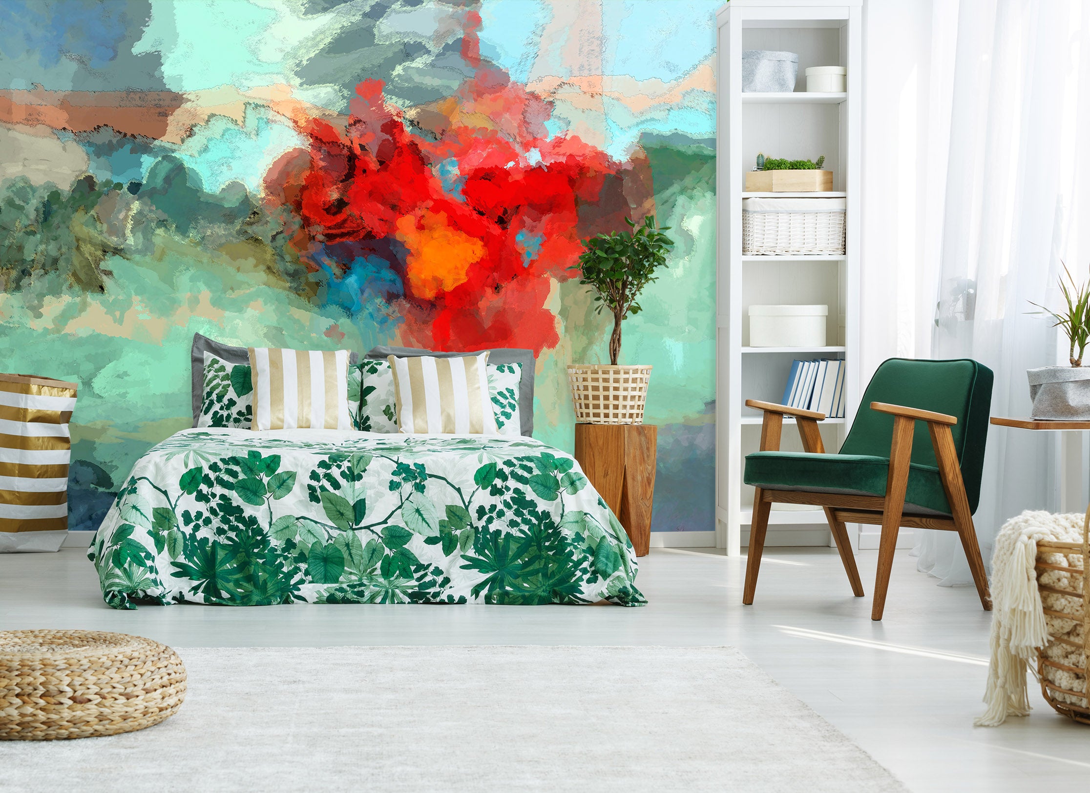 3D Red Graffiti 1542 Michael Tienhaara Wall Mural Wall Murals