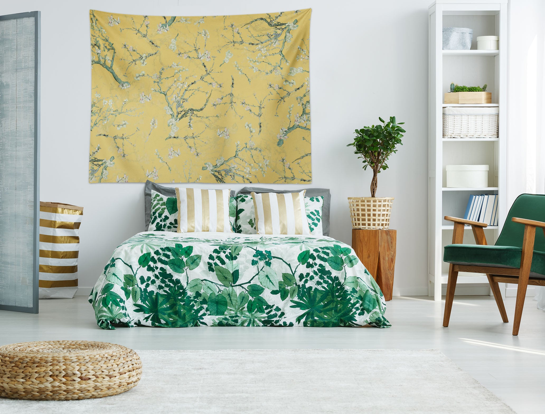 3D Flower Branch 5338 Uta Naumann Tapestry Hanging Cloth Hang