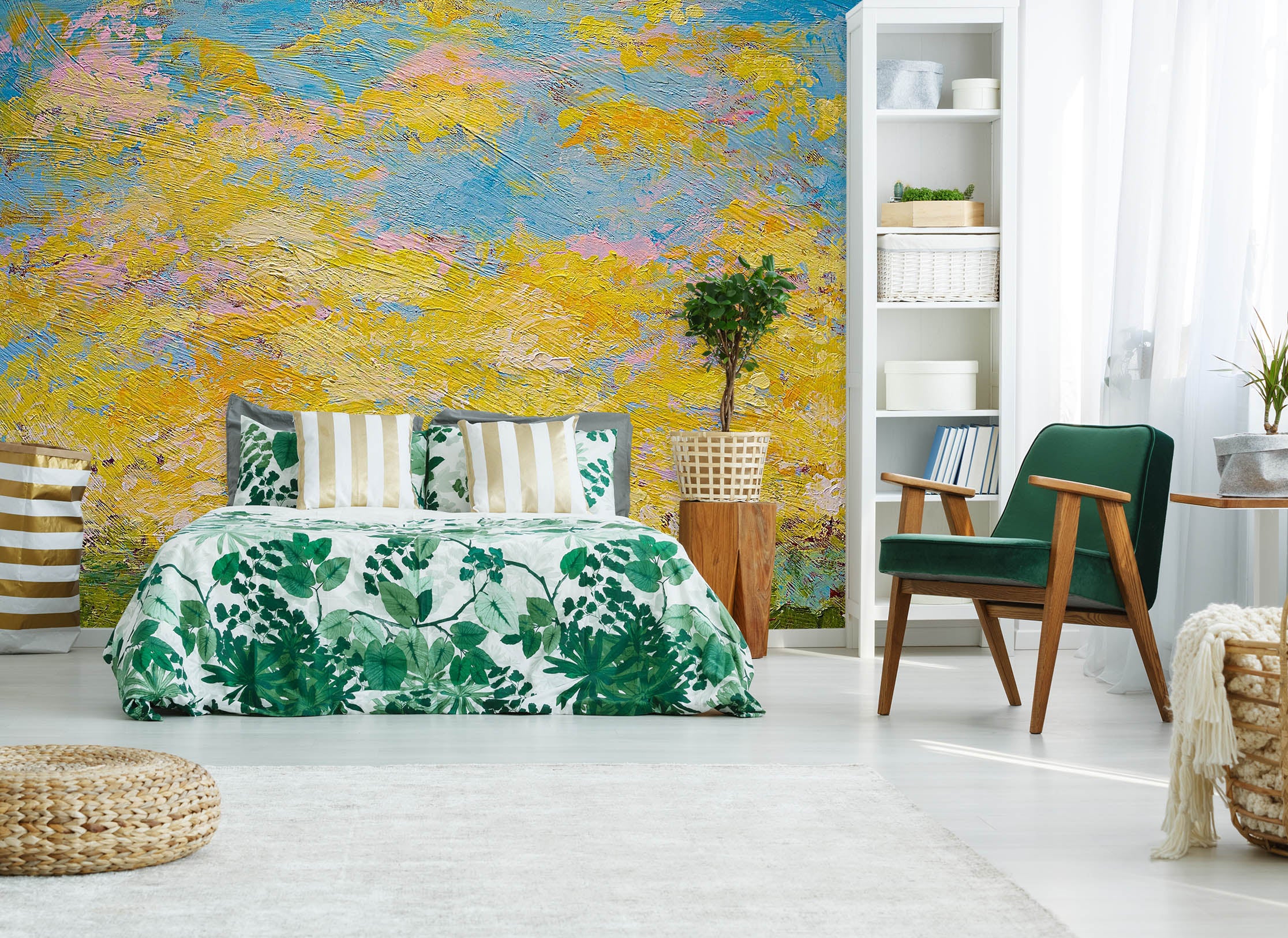 3D Abstract Flowers 187 Allan P. Friedlander Wall Mural Wall Murals