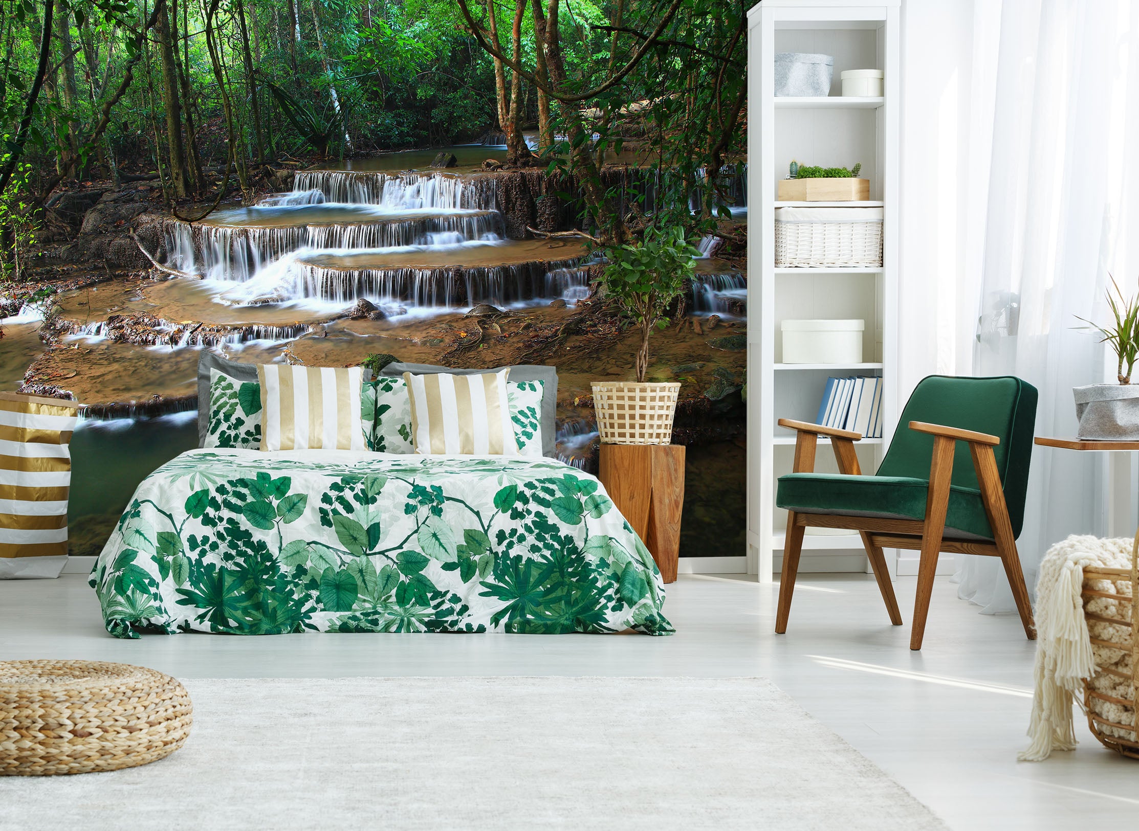 3D Mountain Running Water 57192 Wall Murals