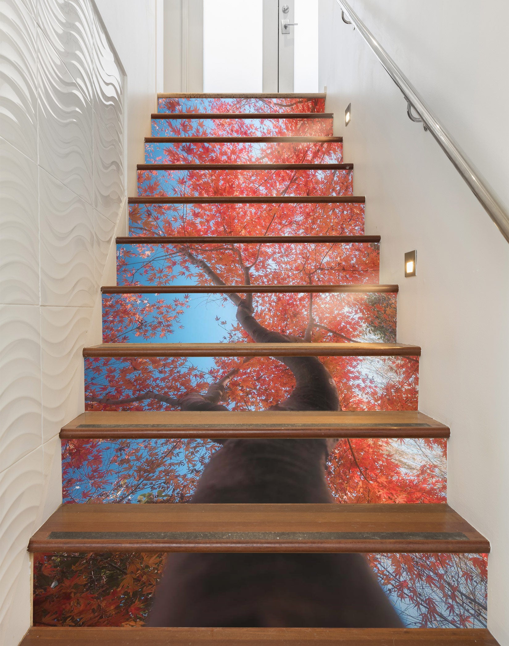 3D Red Romance In Spring 277 Stair Risers