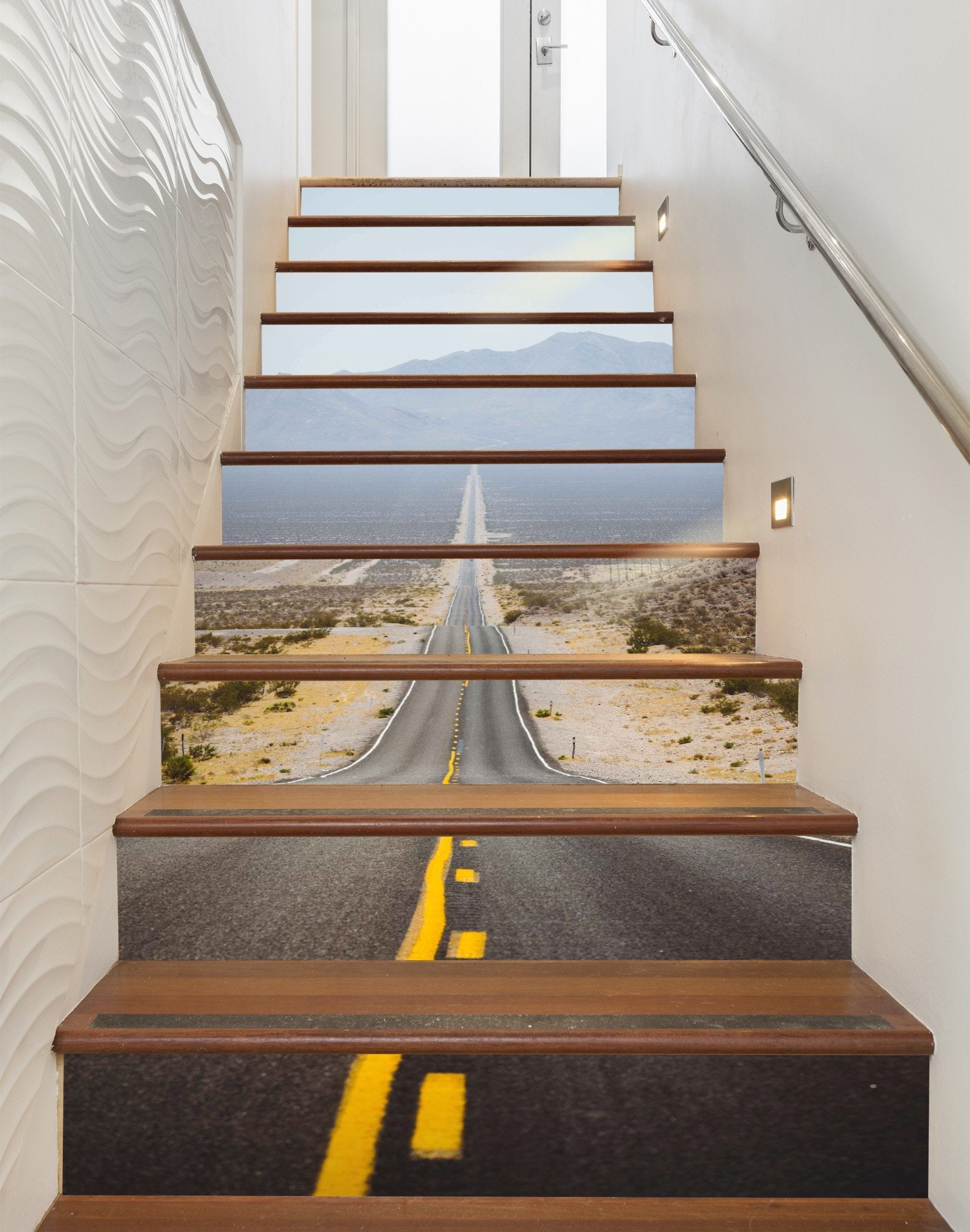 3D The MOST Beautiful Highway 50 Stair Risers Wallpaper AJ Wallpaper