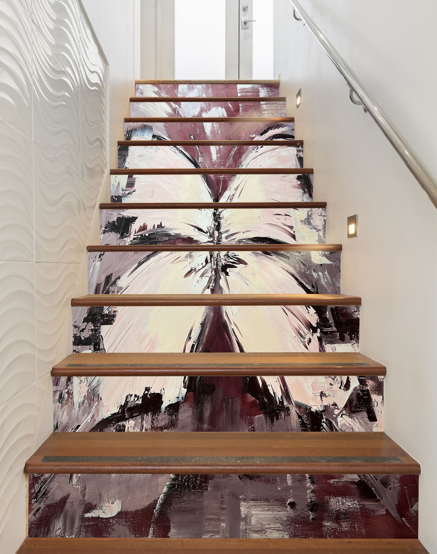 3D Brown Butterfly 3913 Skromova Marina Stair Risers