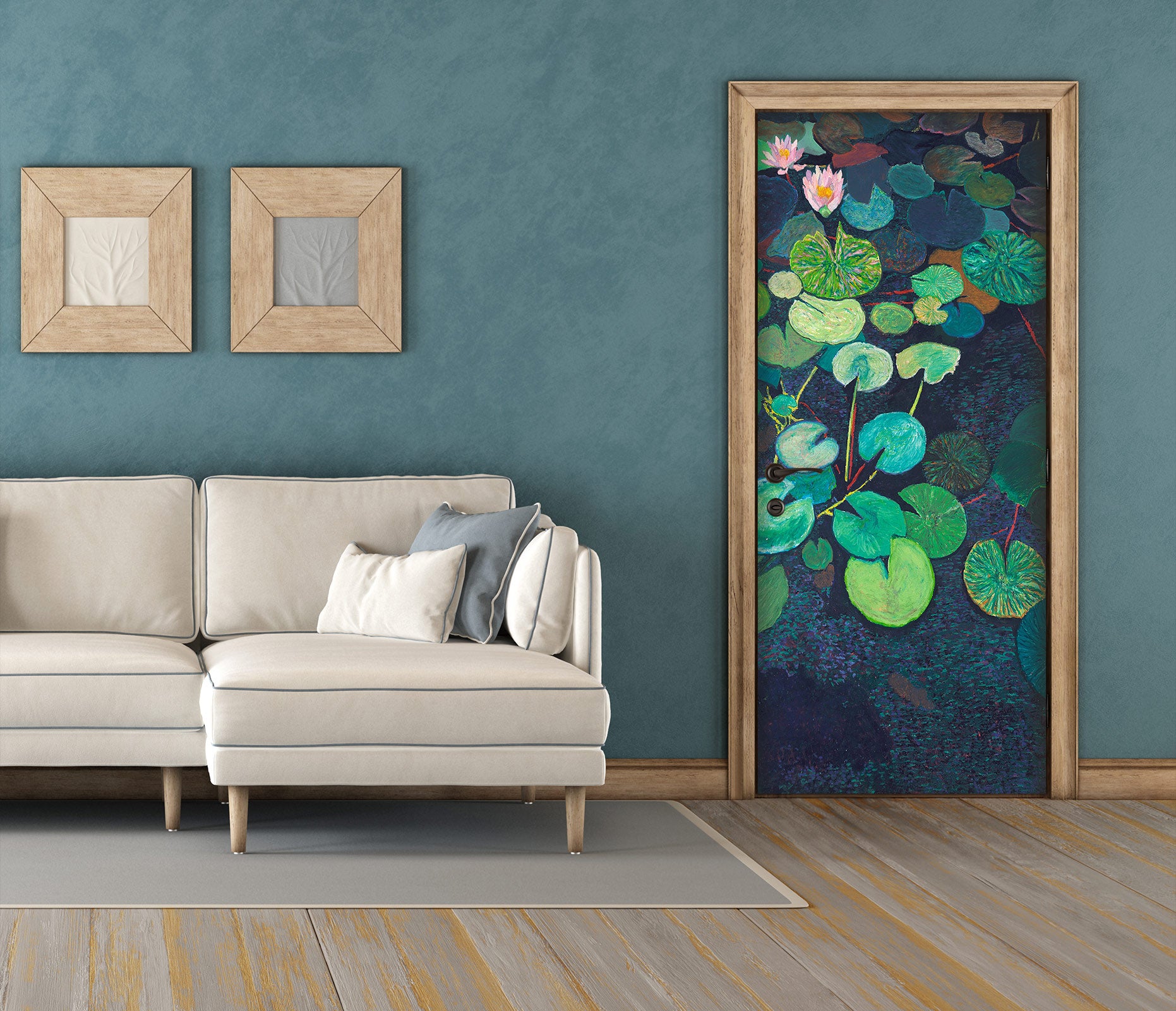 3D Lotus Leaf Pond 93158 Allan P. Friedlander Door Mural