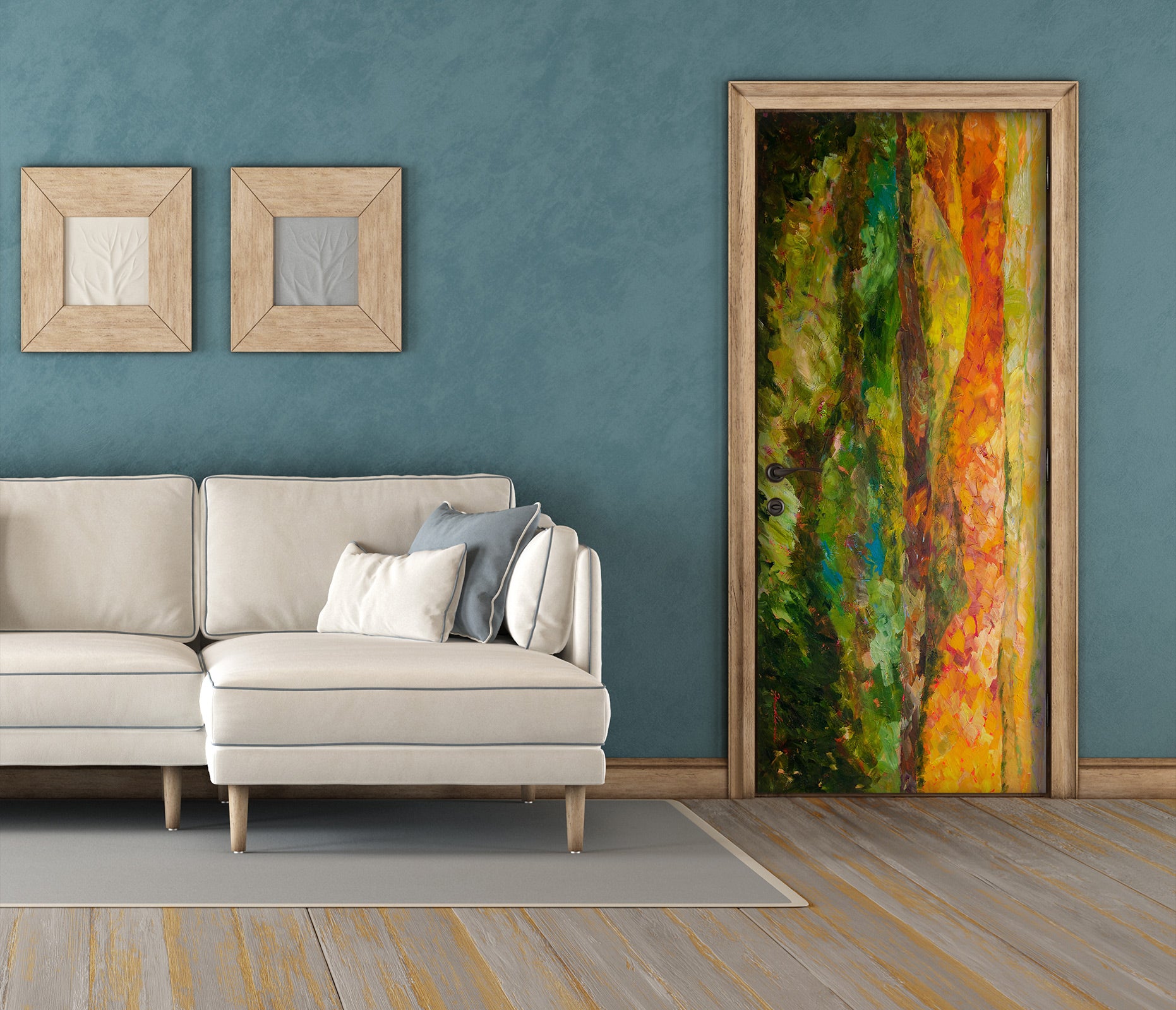 3D Yellow Green Texture 10126 Allan P. Friedlander Door Mural