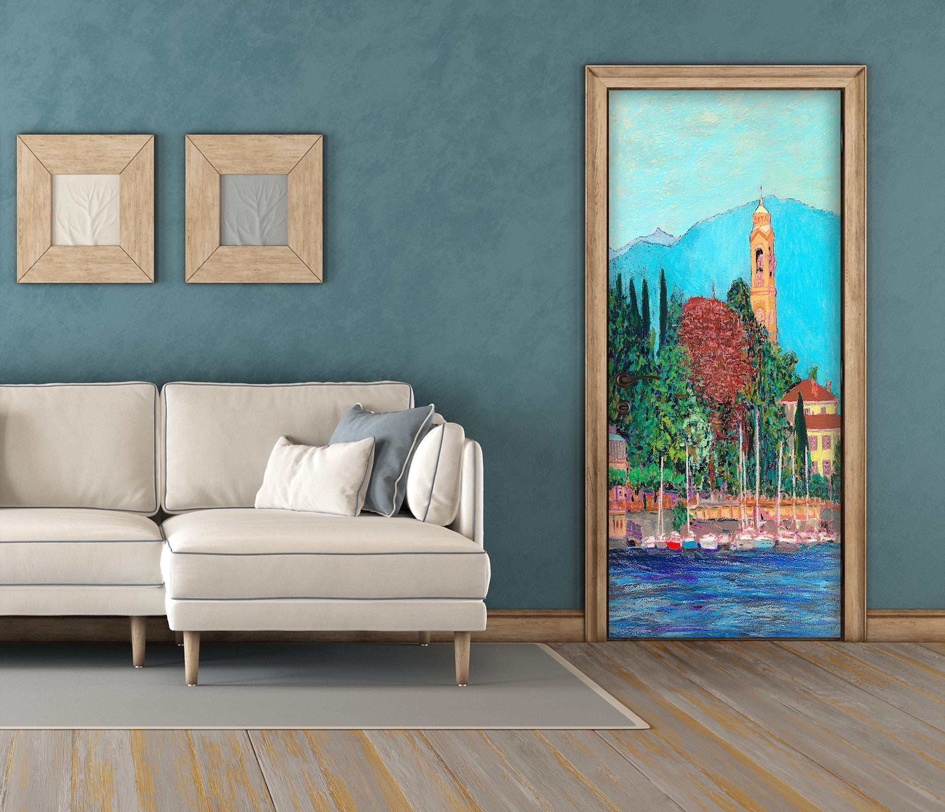 3D River Building Woods 9405 Allan P. Friedlander Door Mural