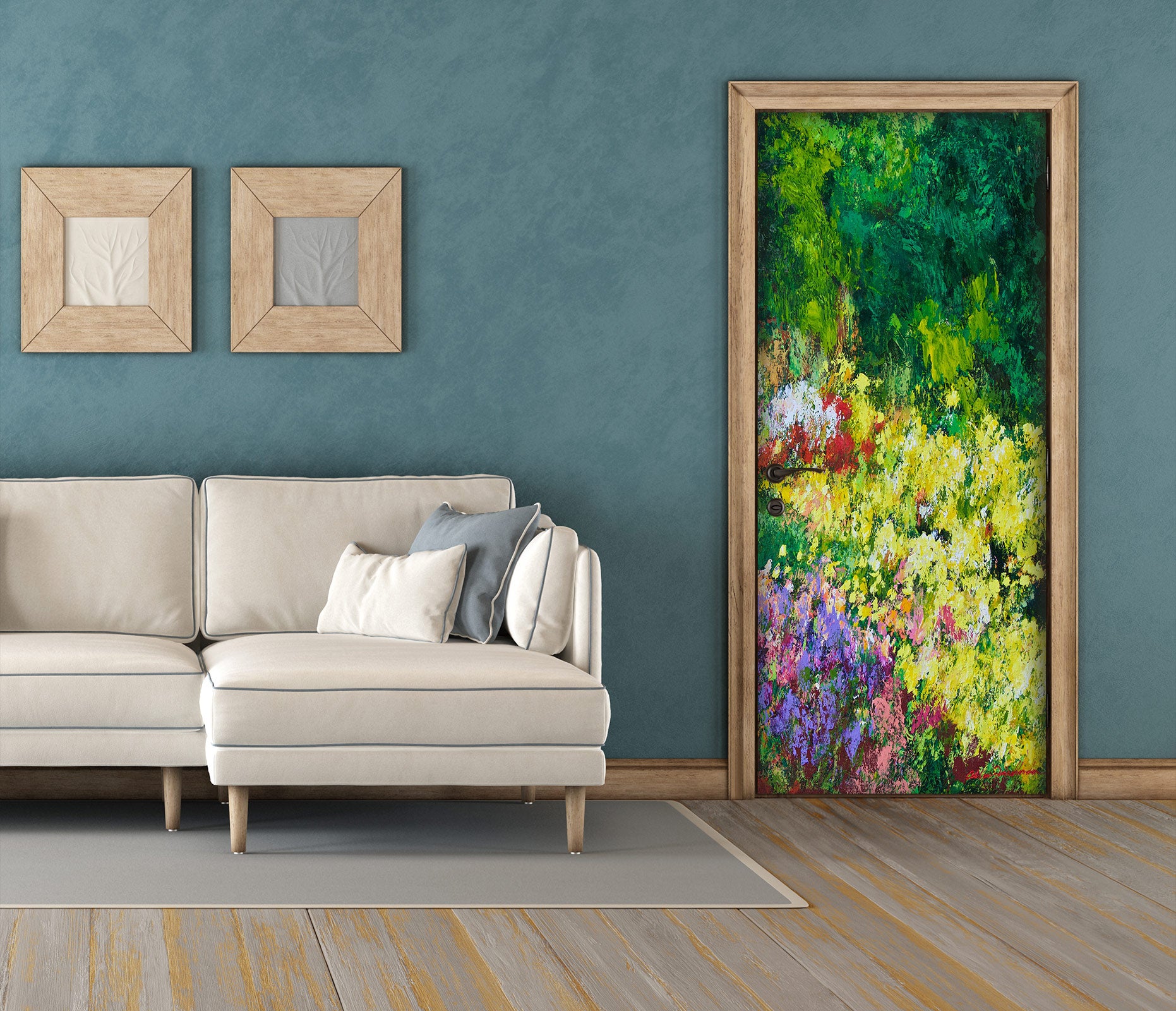 3D Garden Flower Bush 93111 Allan P. Friedlander Door Mural