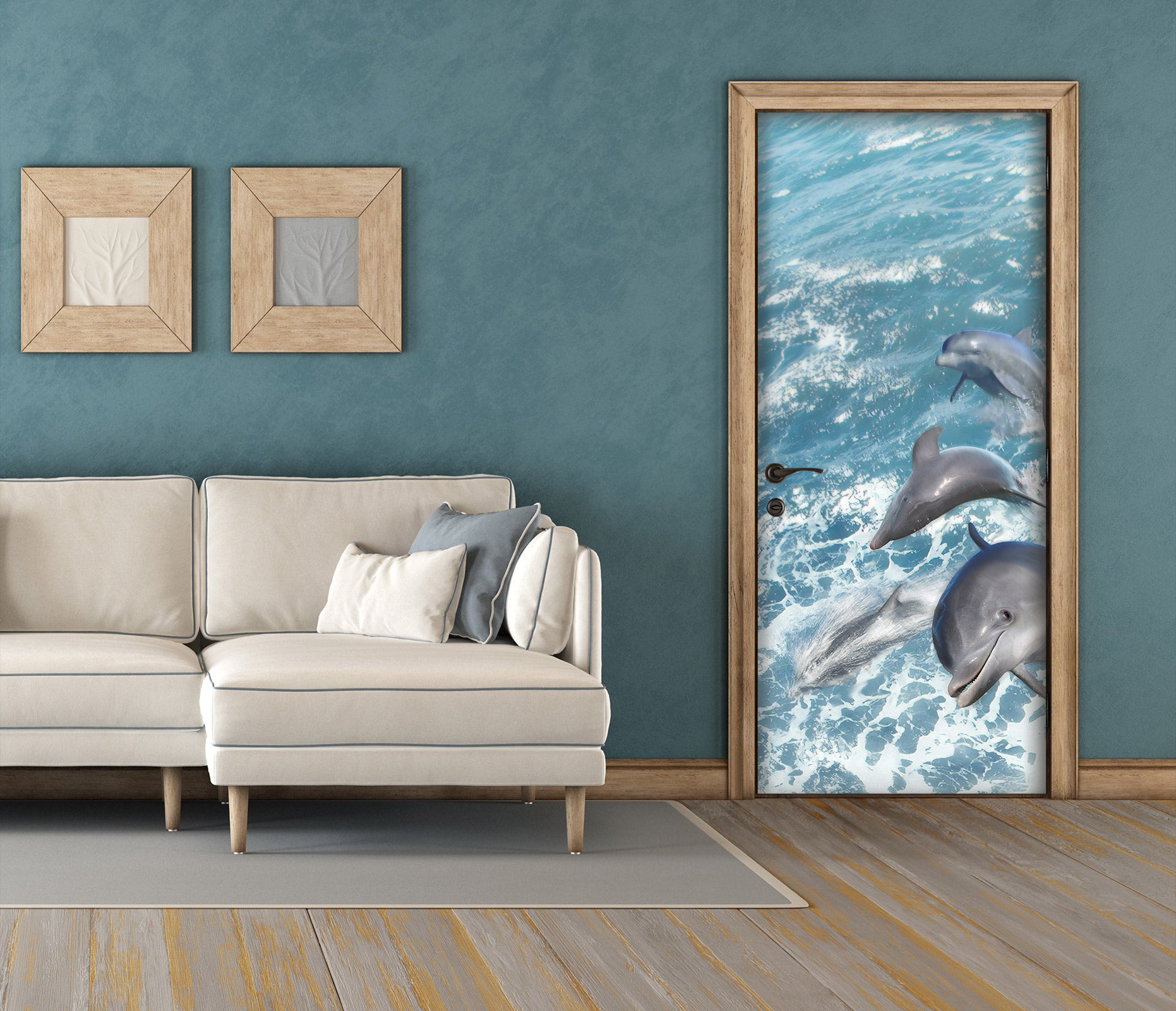 3D Dolphin 112125 Jerry LoFaro Door Mural