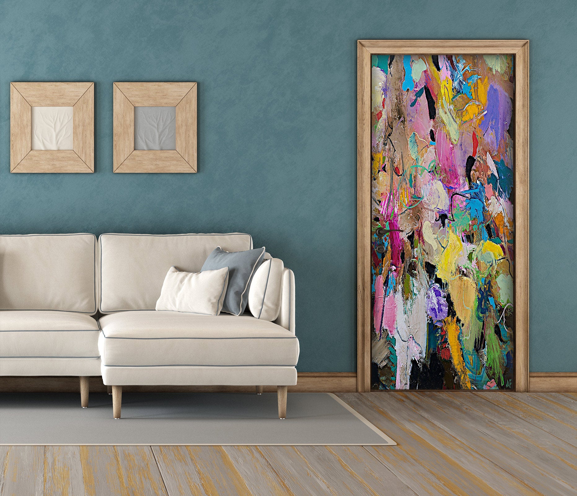 3D Color Paint Brush Pattern 9385 Allan P. Friedlander Door Mural