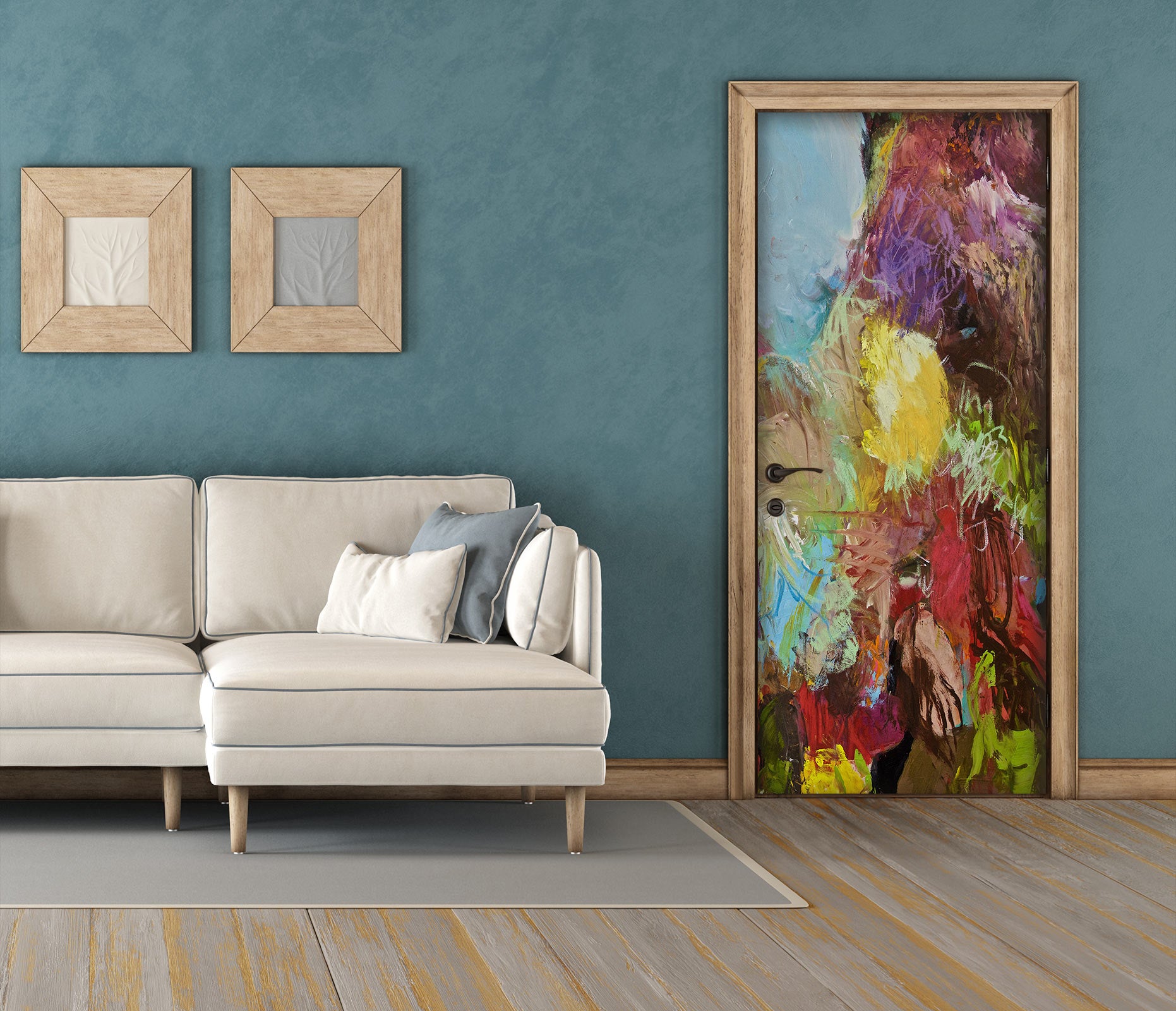 3D Red Paint Brush Texture 93125 Allan P. Friedlander Door Mural