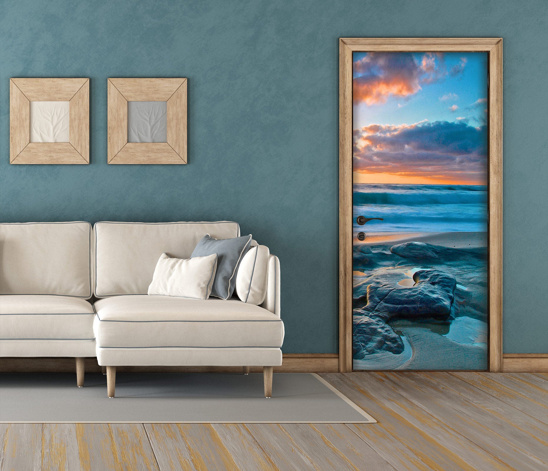 3D Ocean Waves 110222 Kathy Barefield Door Mural