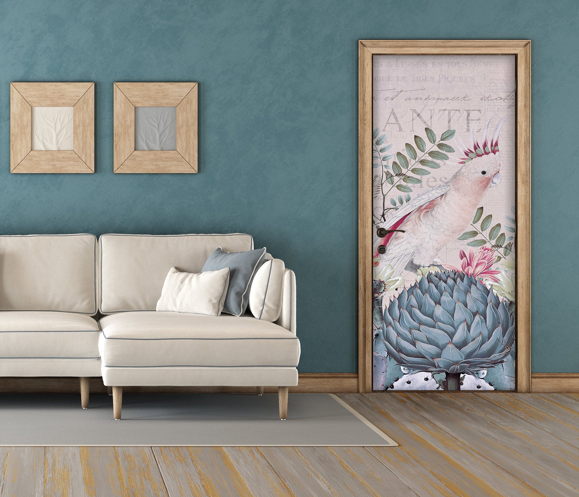 3D Parrot Plant 118110 Andrea Haase Door Mural