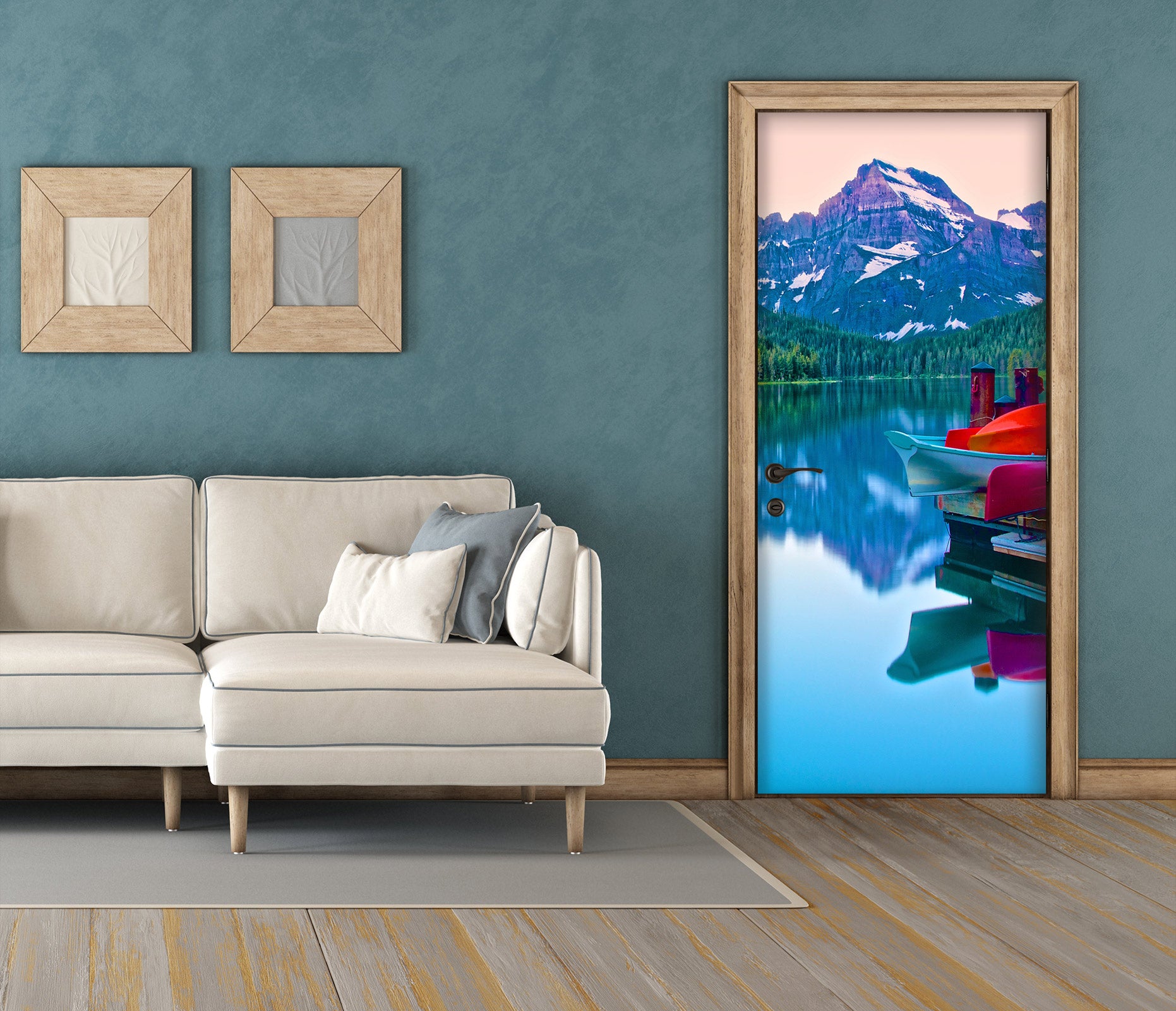 3D Mountain Shadow Lake 110227 Kathy Barefield Door Mural
