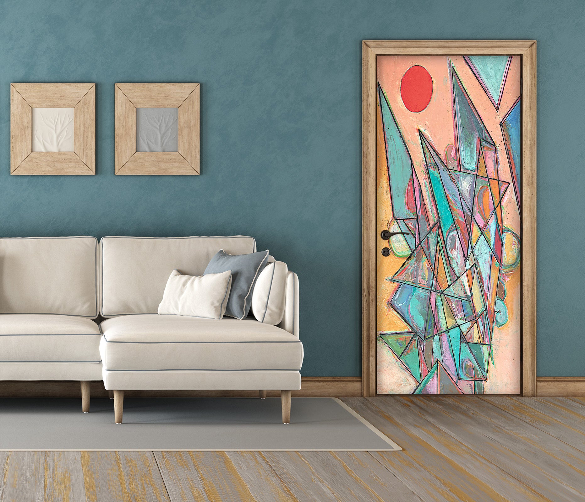 3D Irregular Triangle Texture 10129 Allan P. Friedlander Door Mural