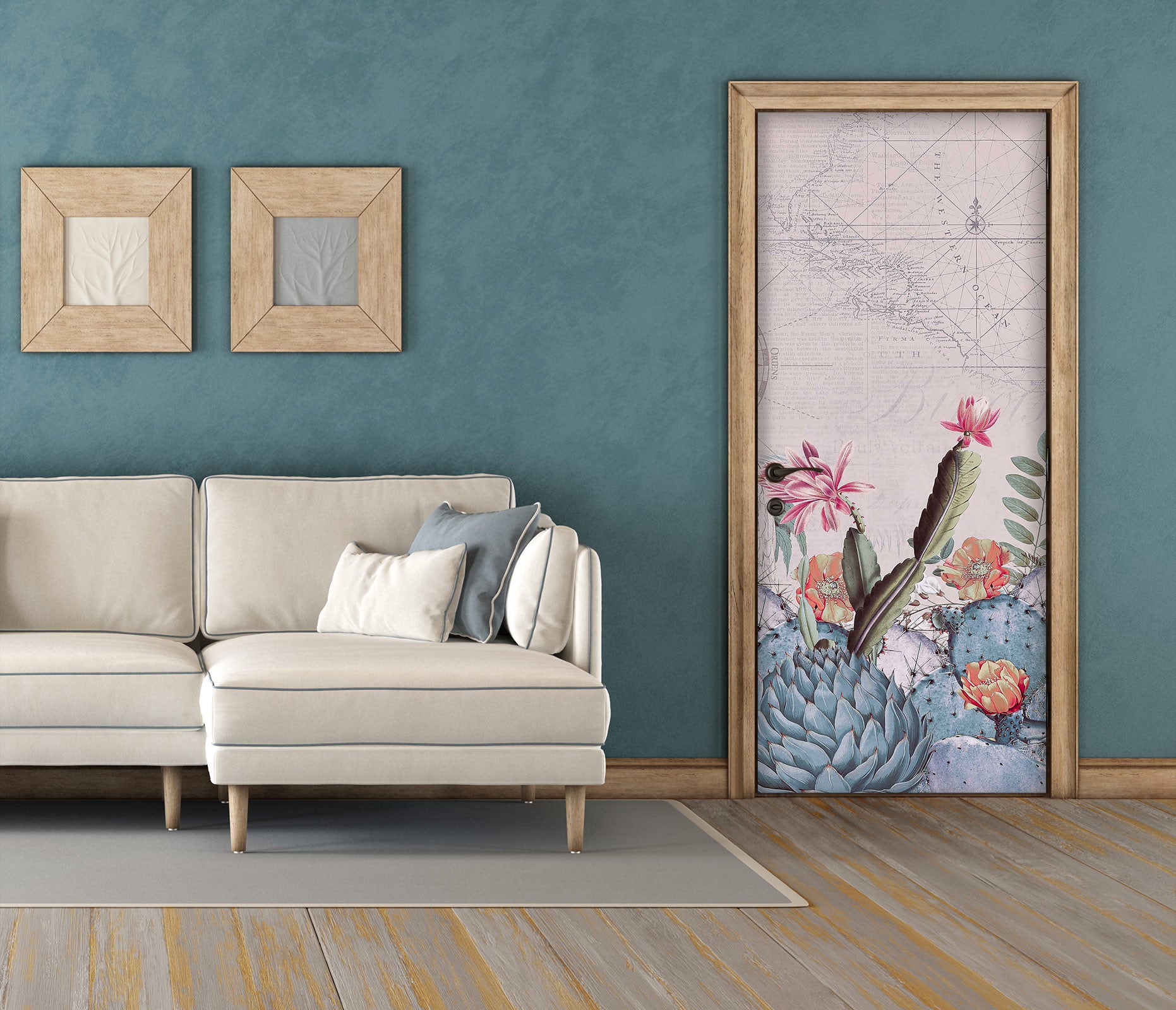 3D Plant Cactus Flowers 118112 Andrea Haase Door Mural