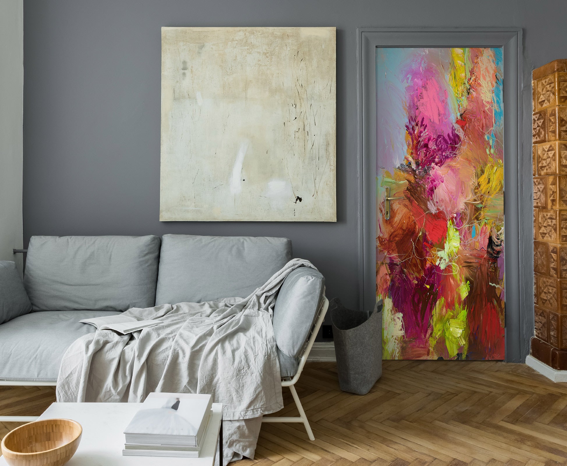 3D Red Color Pattern 10130 Allan P. Friedlander Door Mural