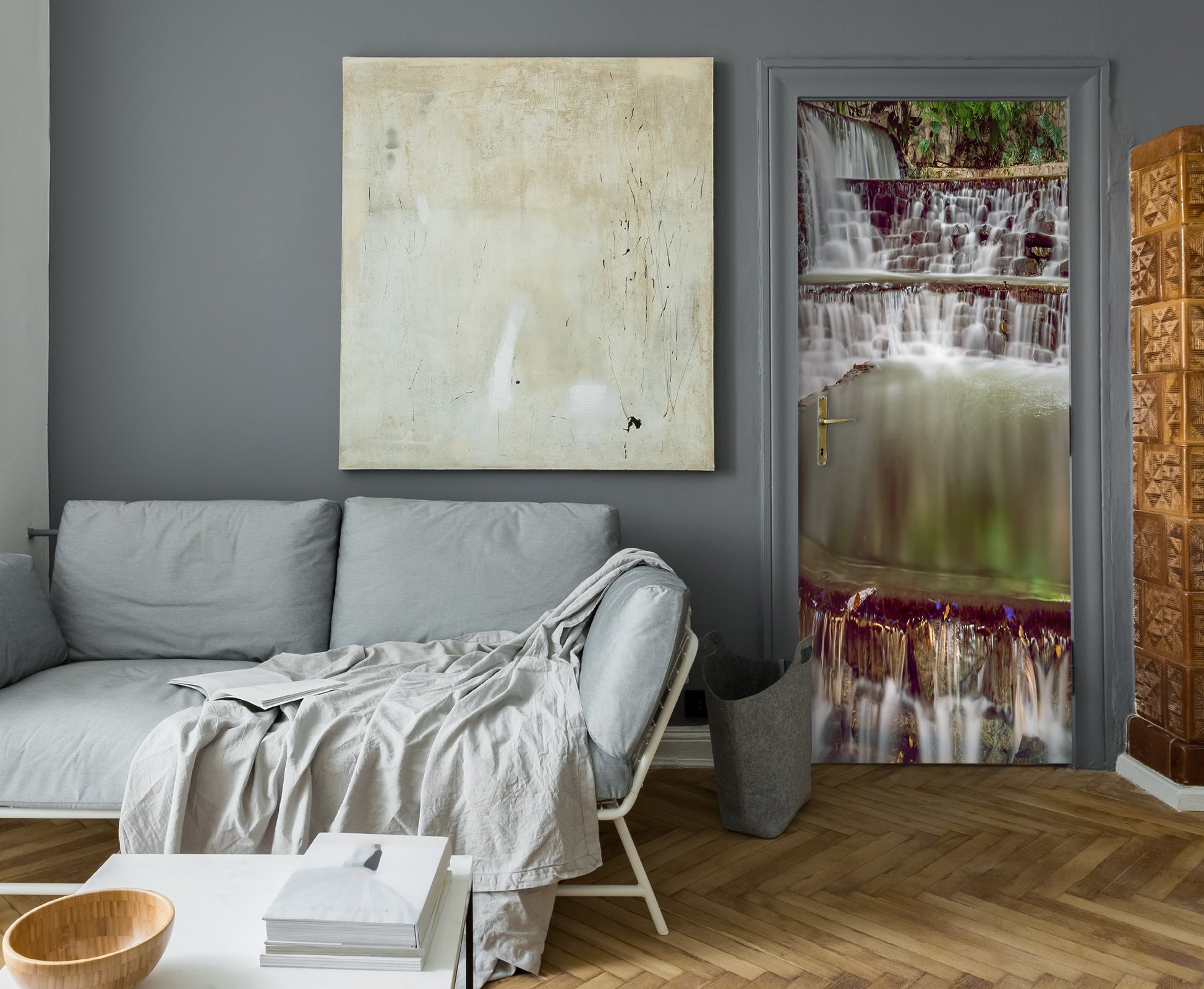 3D Waterfall Pool 10813 Beth Sheridan Door Mural