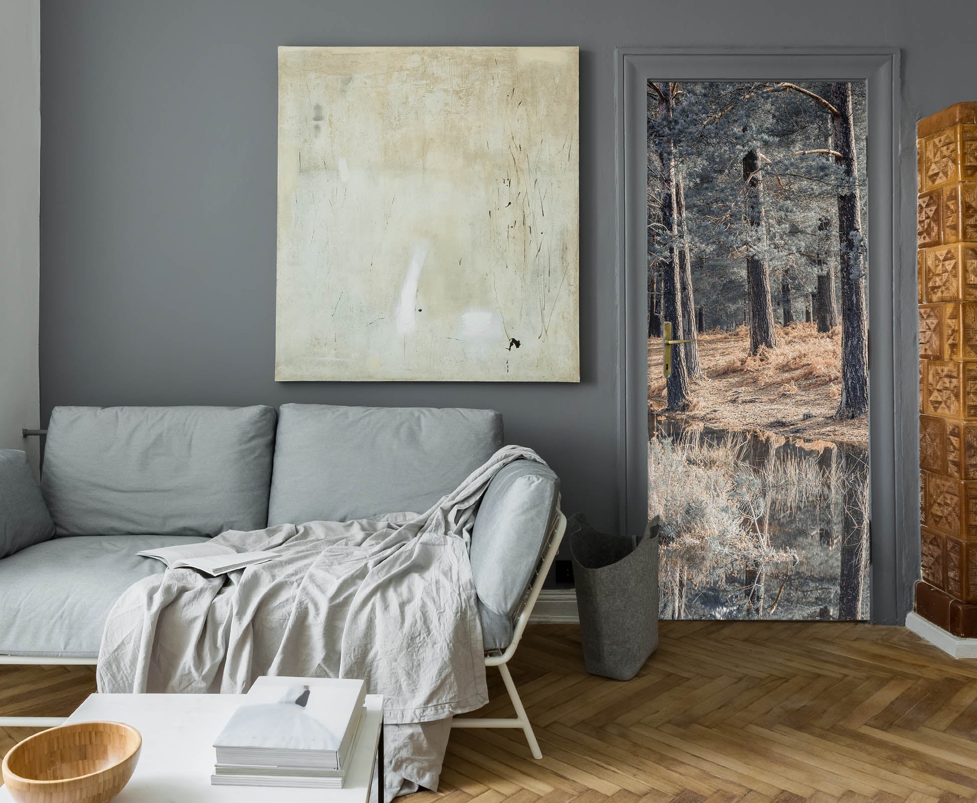 3D Tree Meadow 5140 Assaf Frank Door Mural