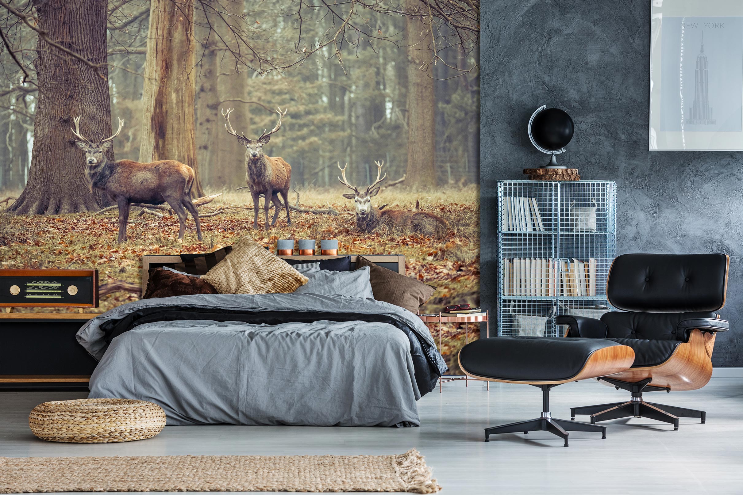 3D Forest Elk 6272 Assaf Frank Wall Mural Wall Murals