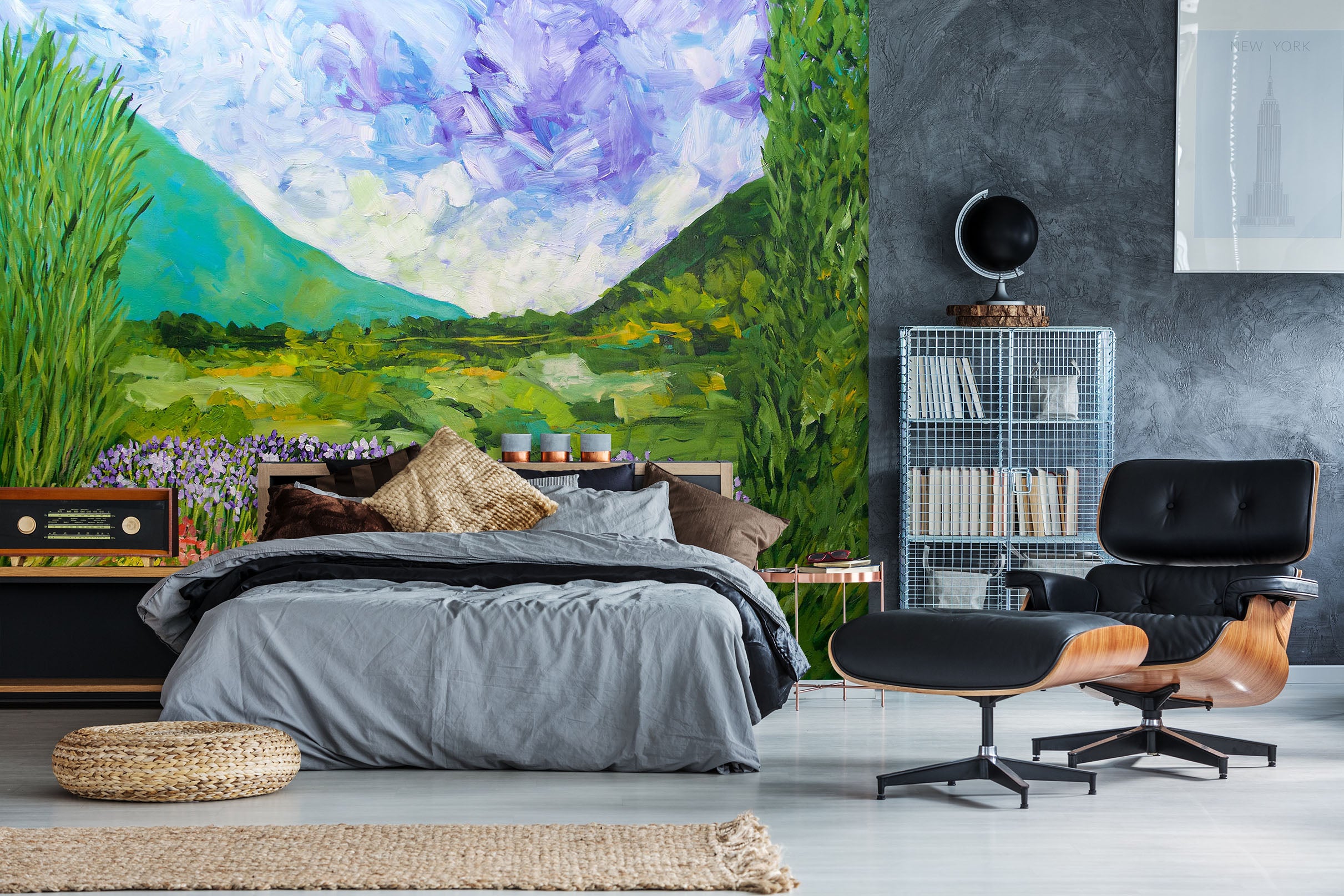 3D Grassland White Clouds 239 Allan P. Friedlander Wall Mural Wall Murals