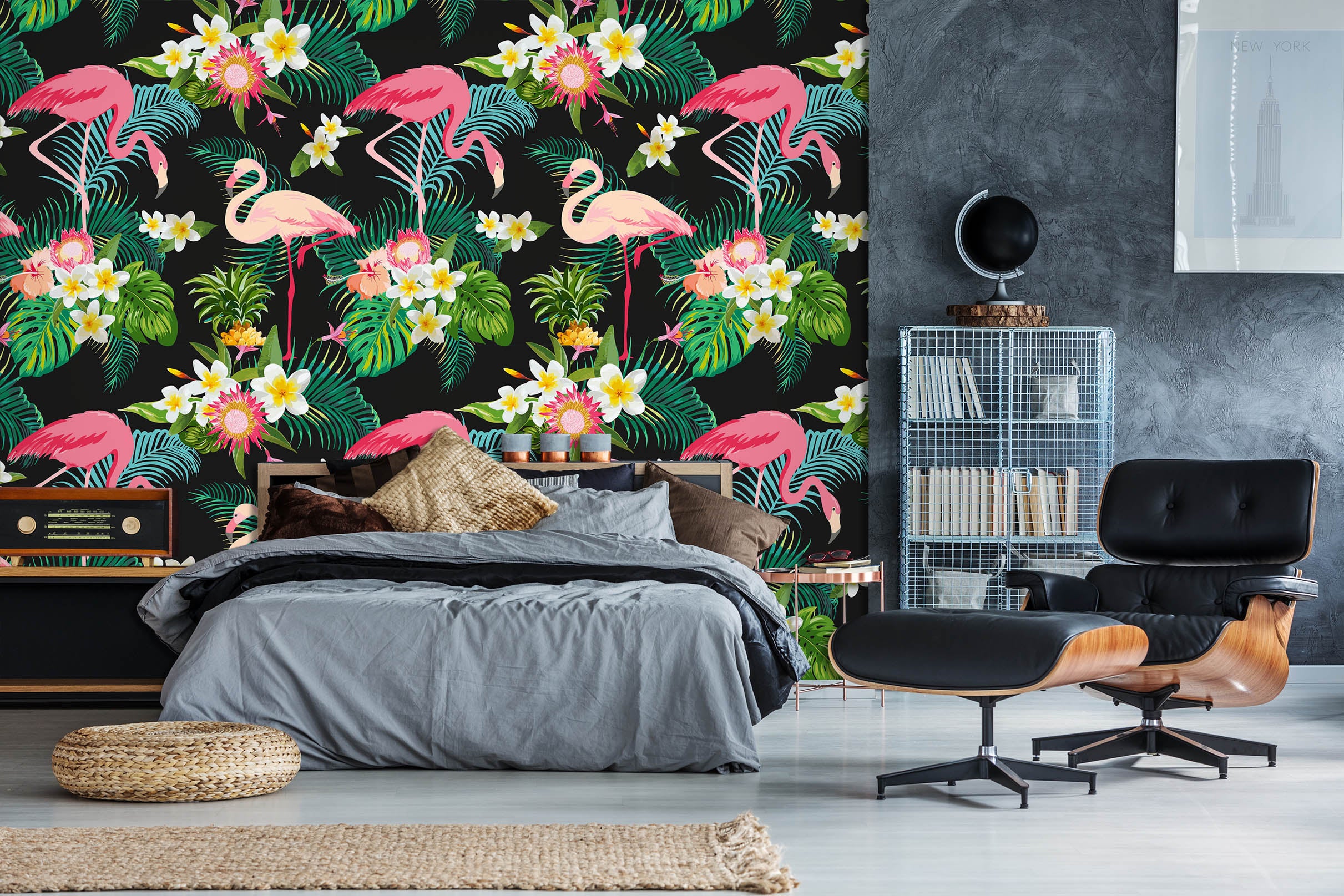 3D Pink Flamingo 1713 Wall Murals