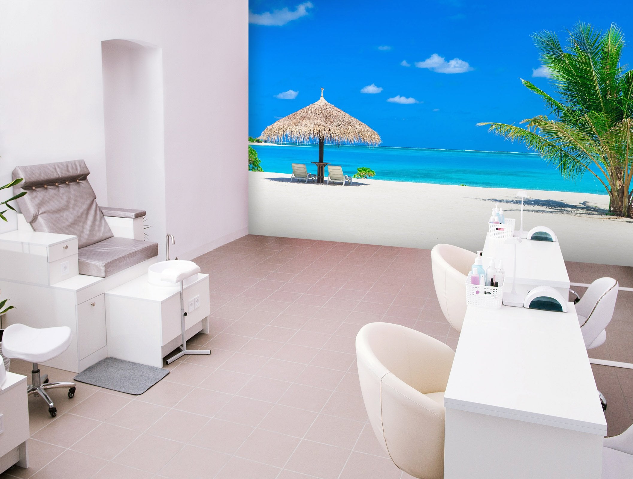 3D Beach Umbrella 055 Wall Murals Wallpaper AJ Wallpaper 2