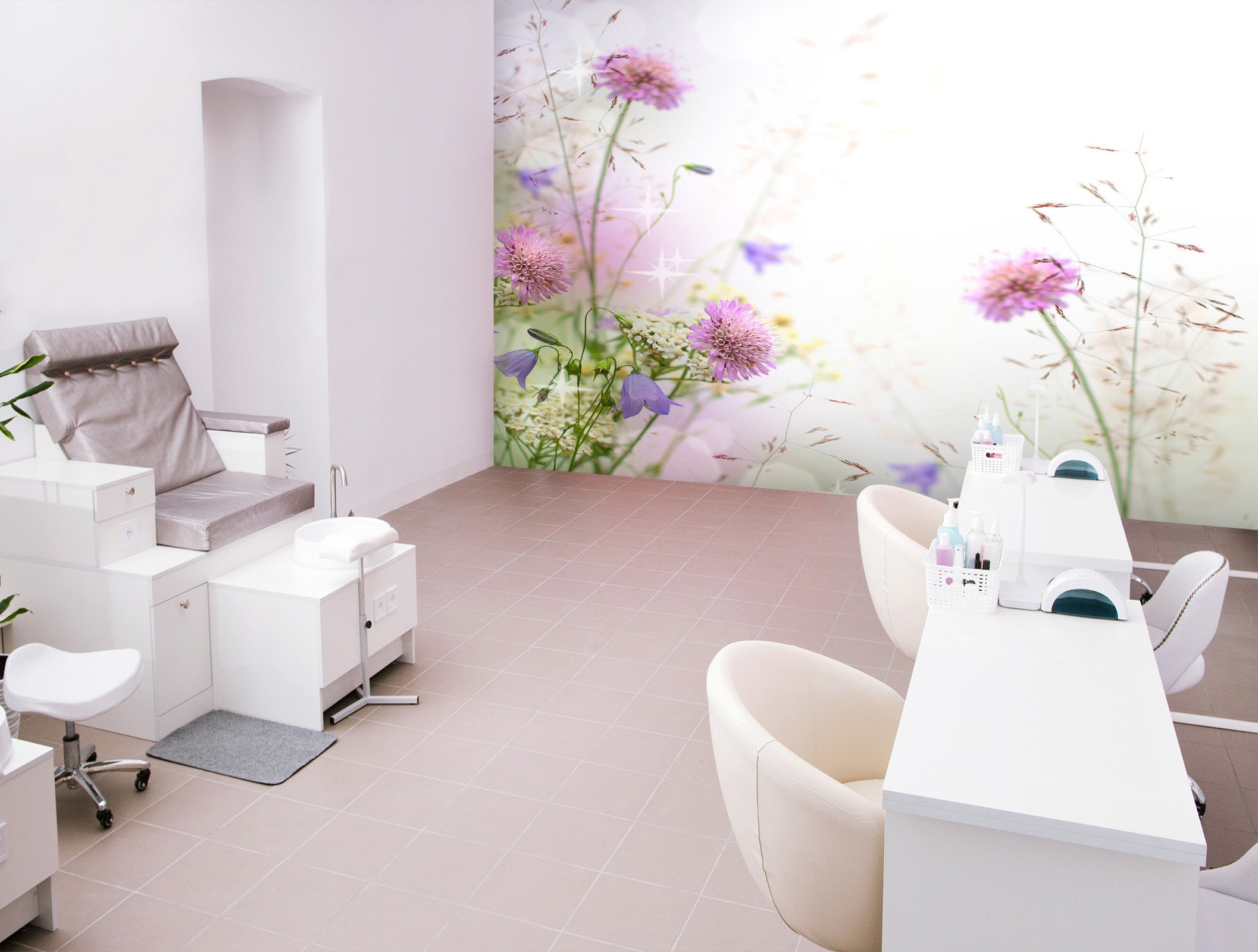 3D Purple Flower Nature 069 Wall Murals Wallpaper AJ Wallpaper 2