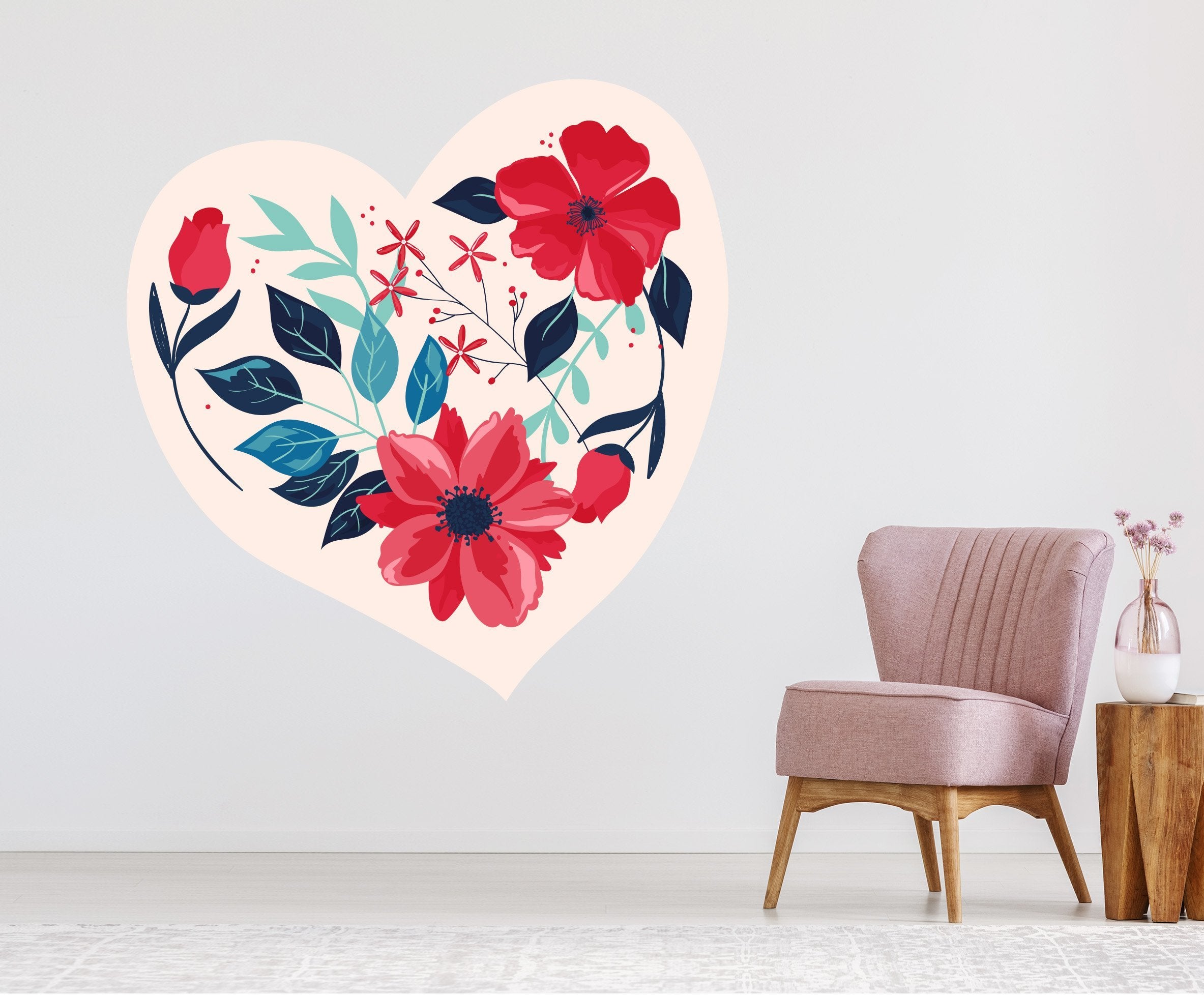 3D Love Red Rose 253 Wall Stickers Wallpaper AJ Wallpaper