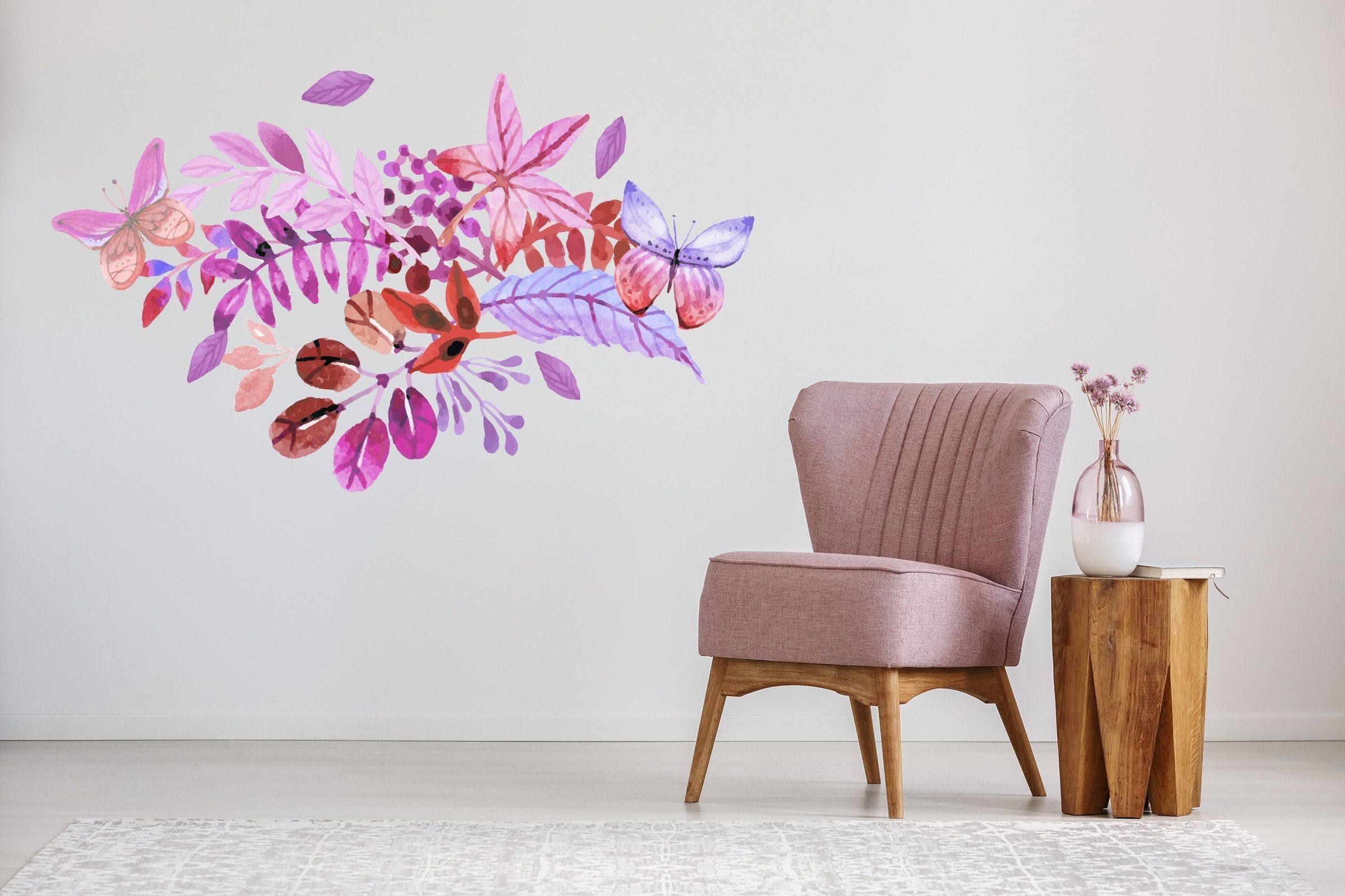 3D Graffiti Purple Butterfly 183 Wall Stickers Wallpaper AJ Wallpaper